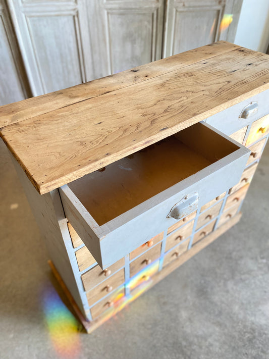 French Pine Multi-Drawer Cubby