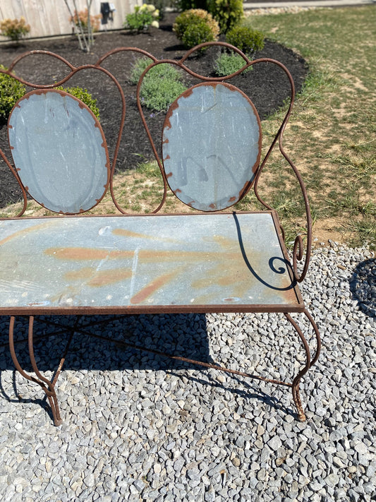 French Metal Garden Bench