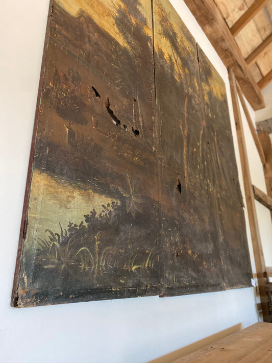 16th Century French Landscape Triptych- 7'H