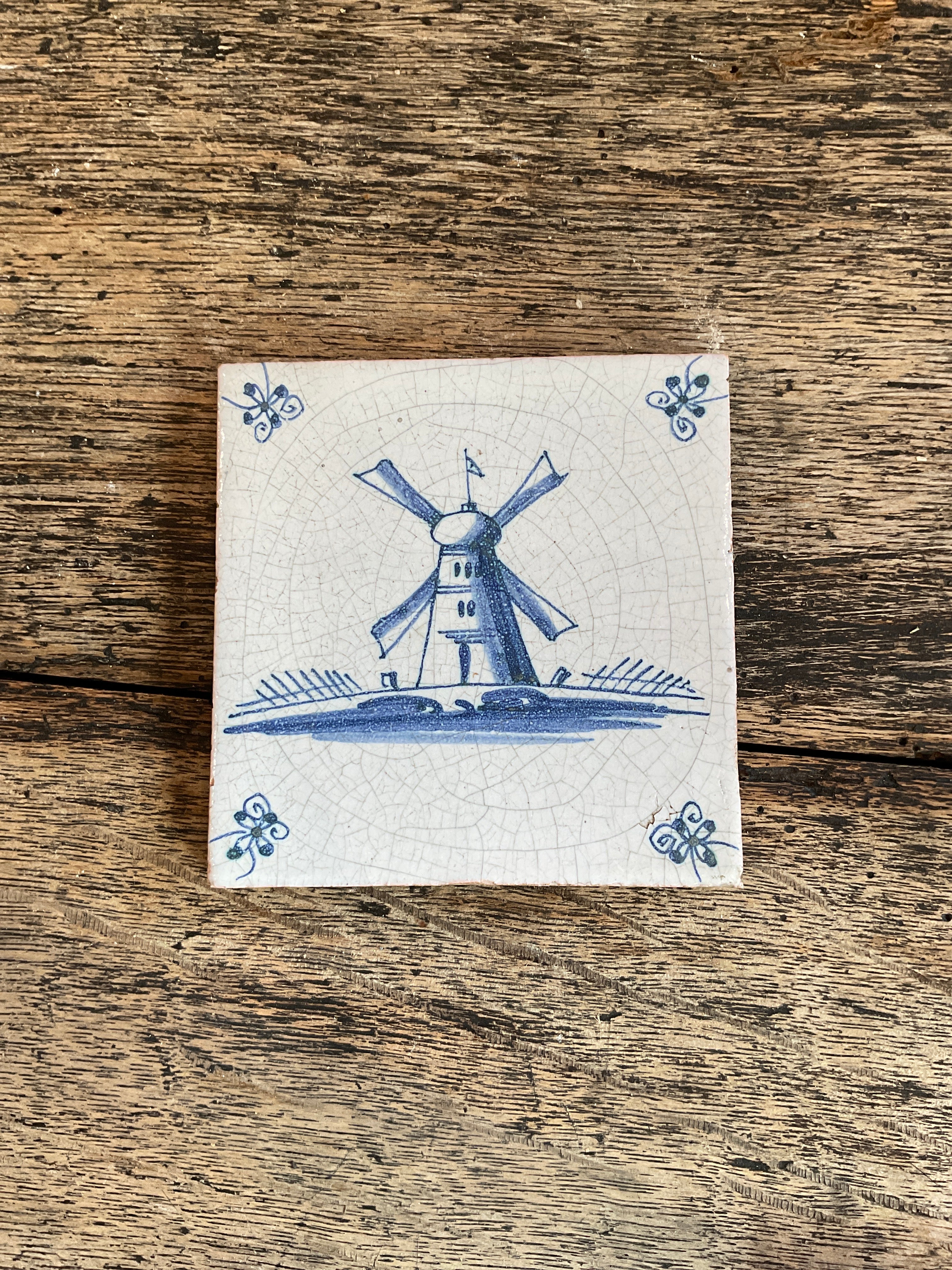 French Vintage Delft Tile