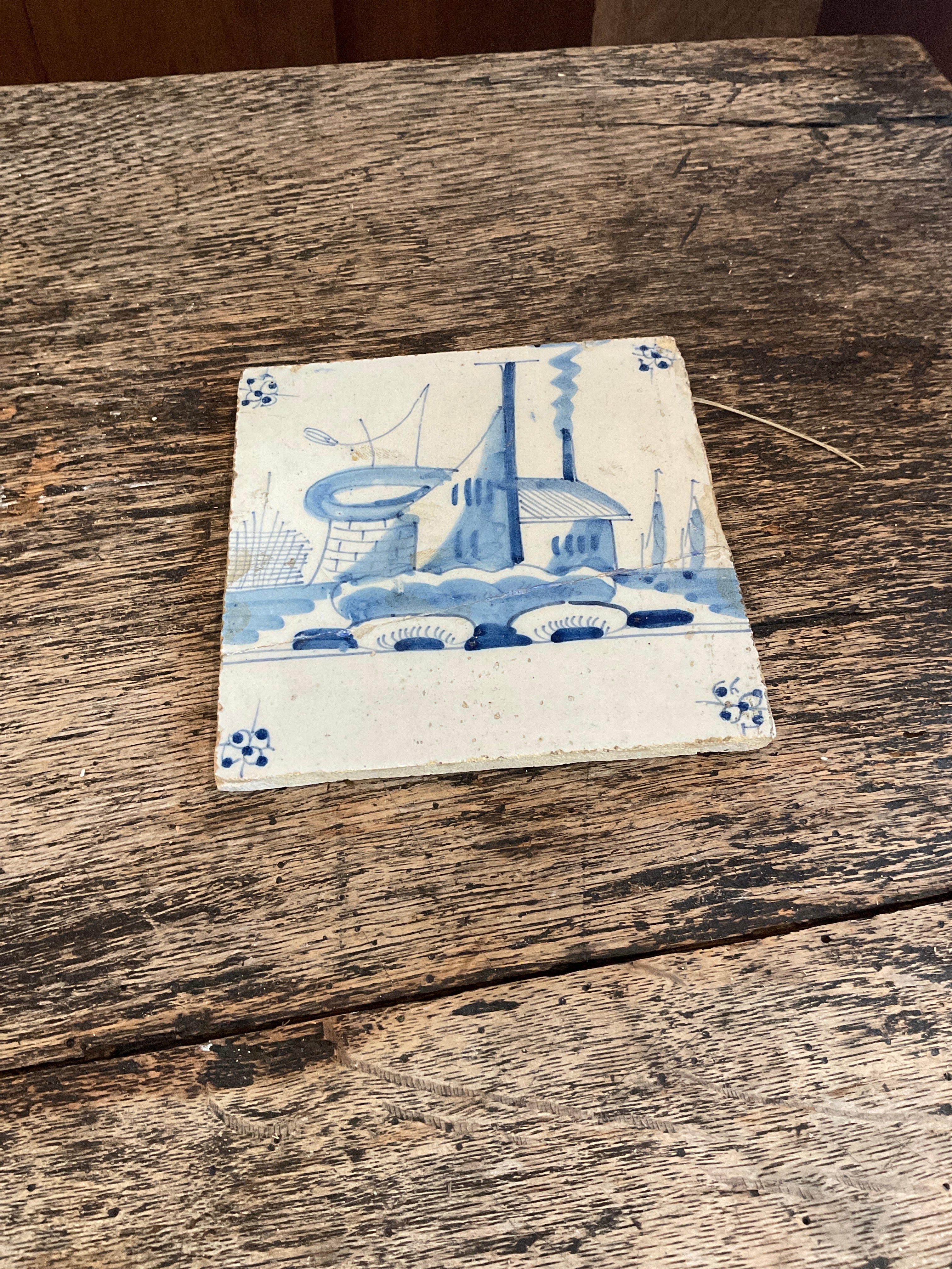 Handpainted Delft Tiles ( broken / repaired)