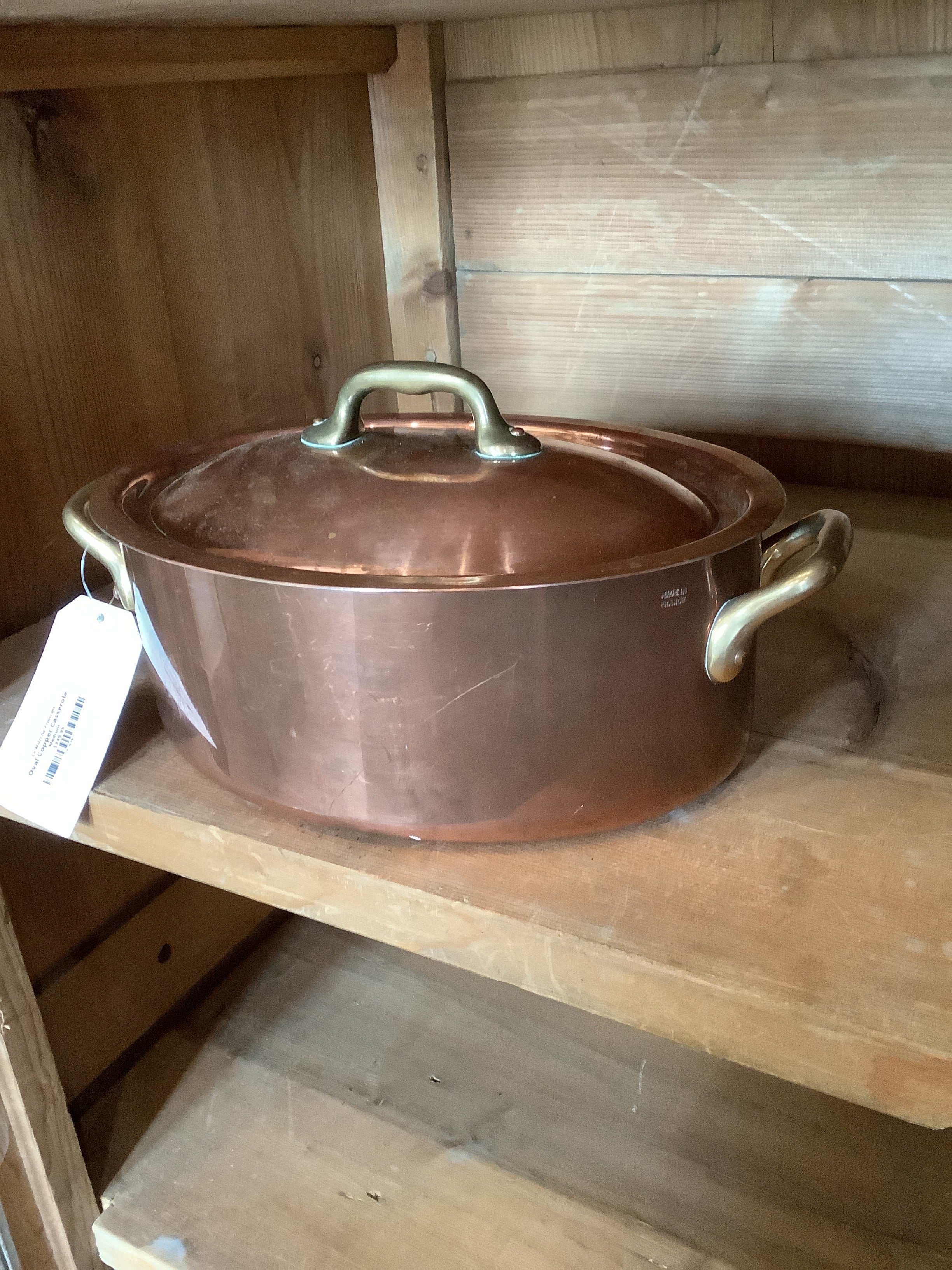 Oval Copper Casserole