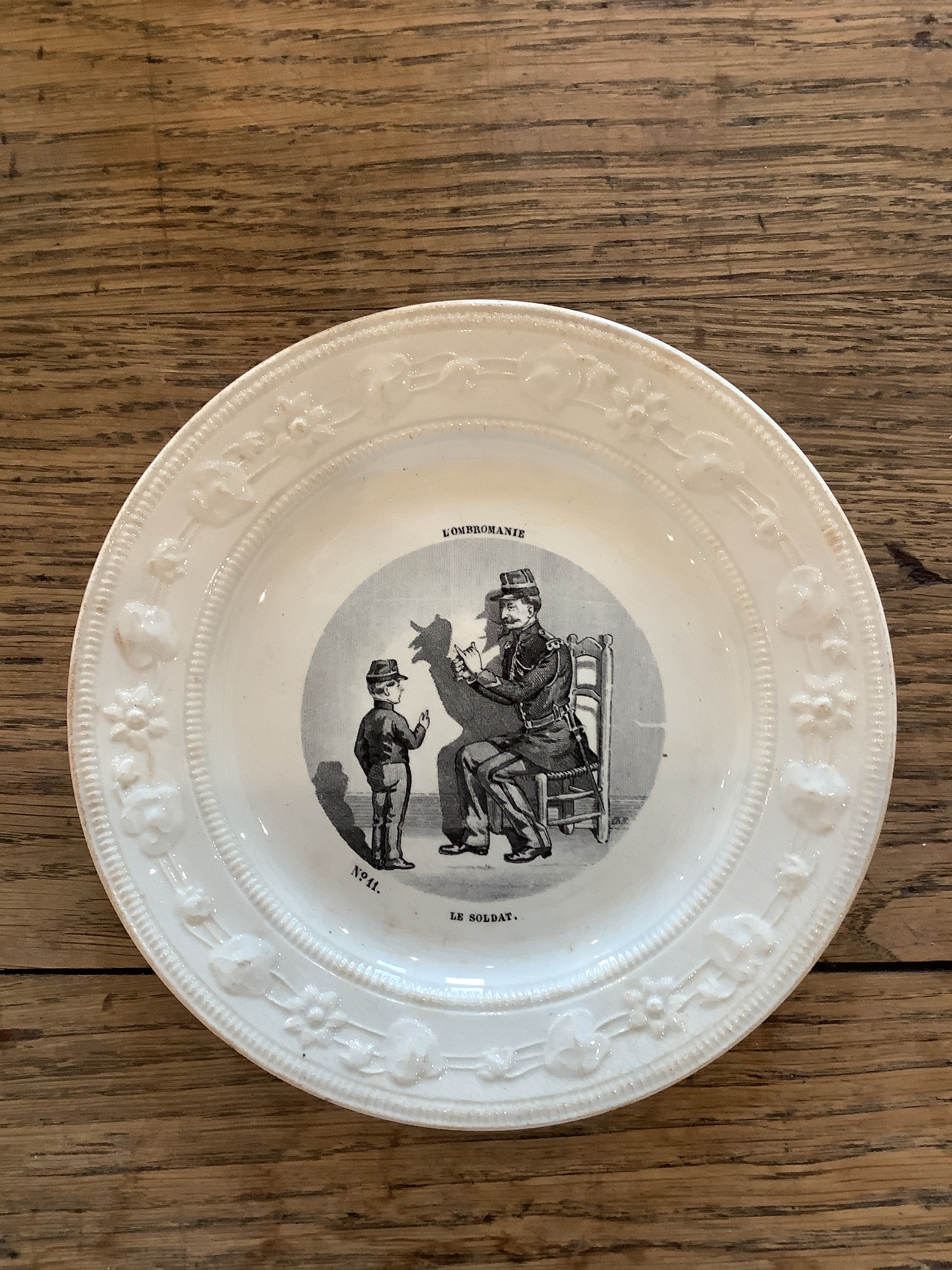Antique French Parlante (talking) Plate