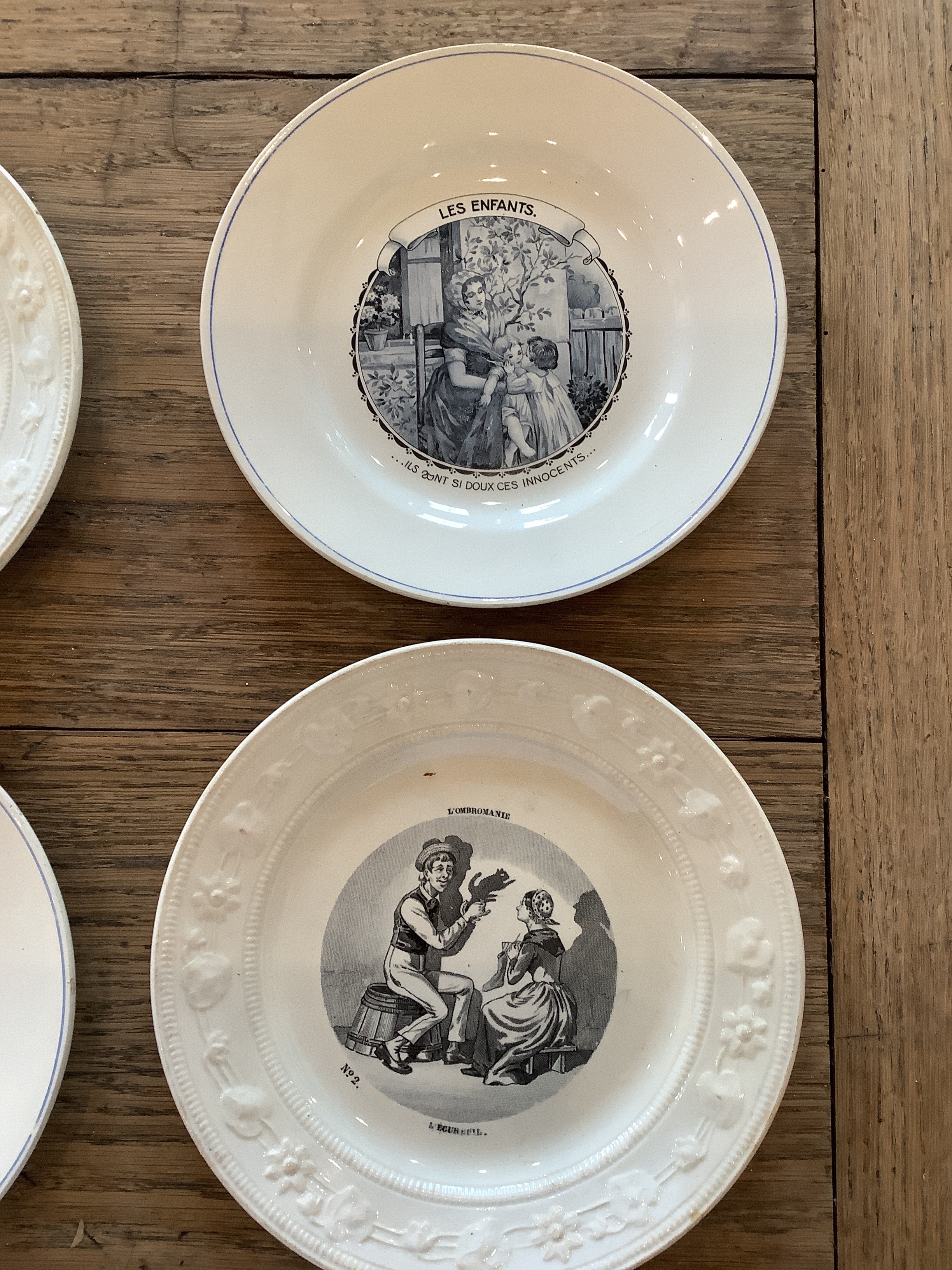 Antique French Parlante (talking) Plate
