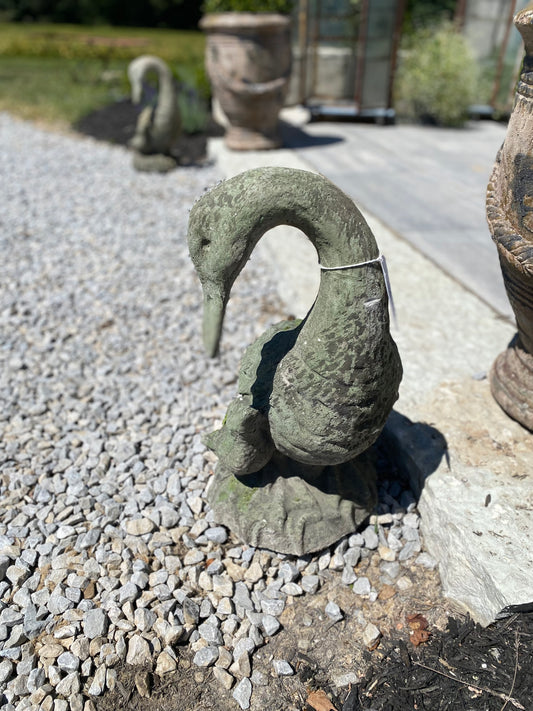 French Pair Of Cement Ducks