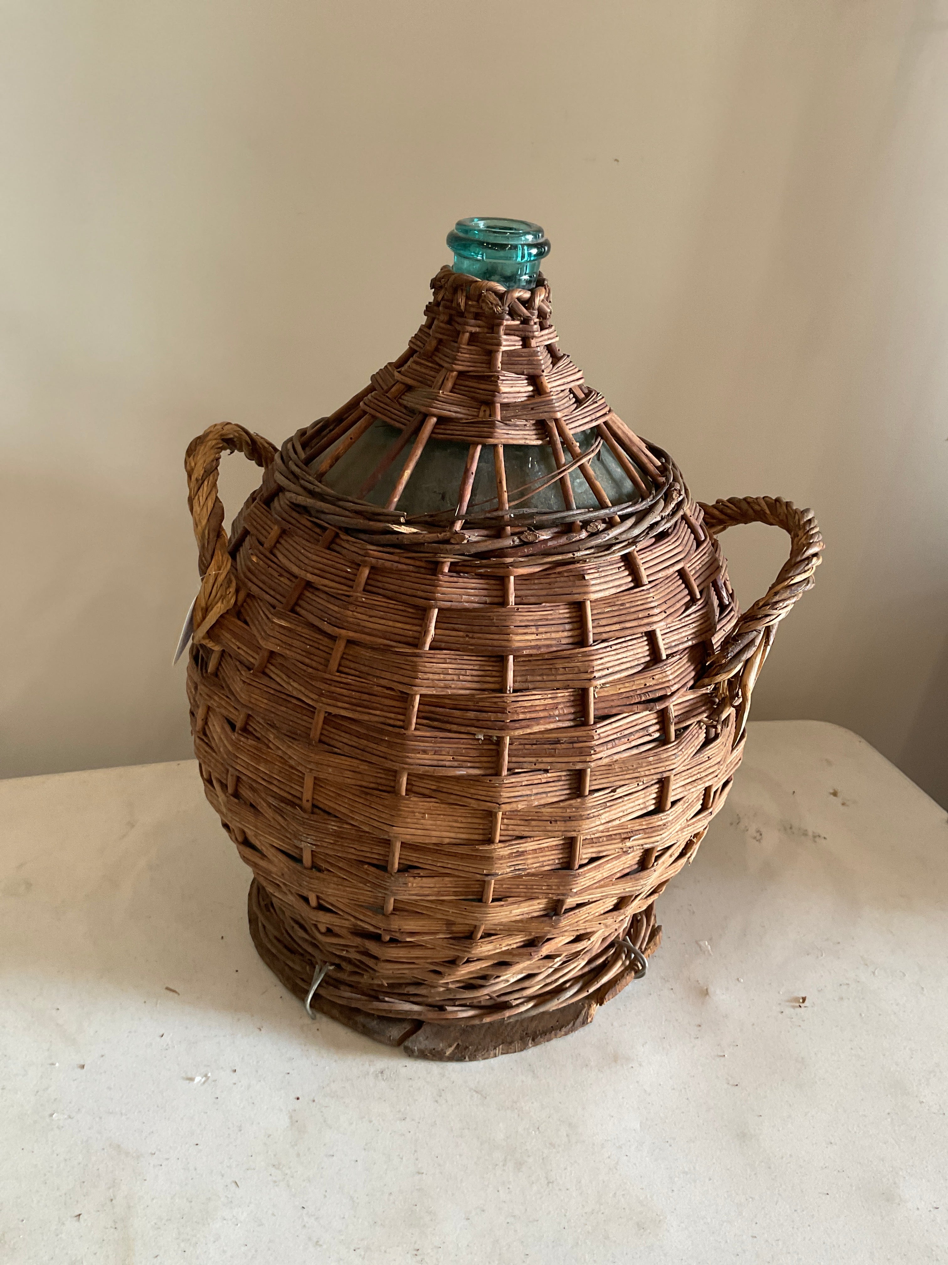 Wicker-Wrapped Demijohn