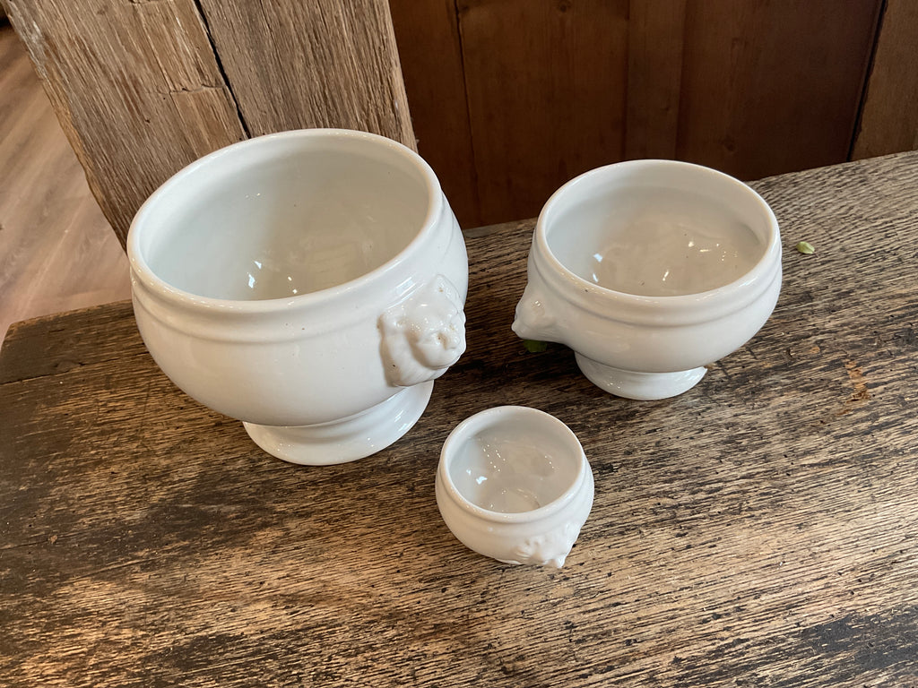 White Lion Head Bowl