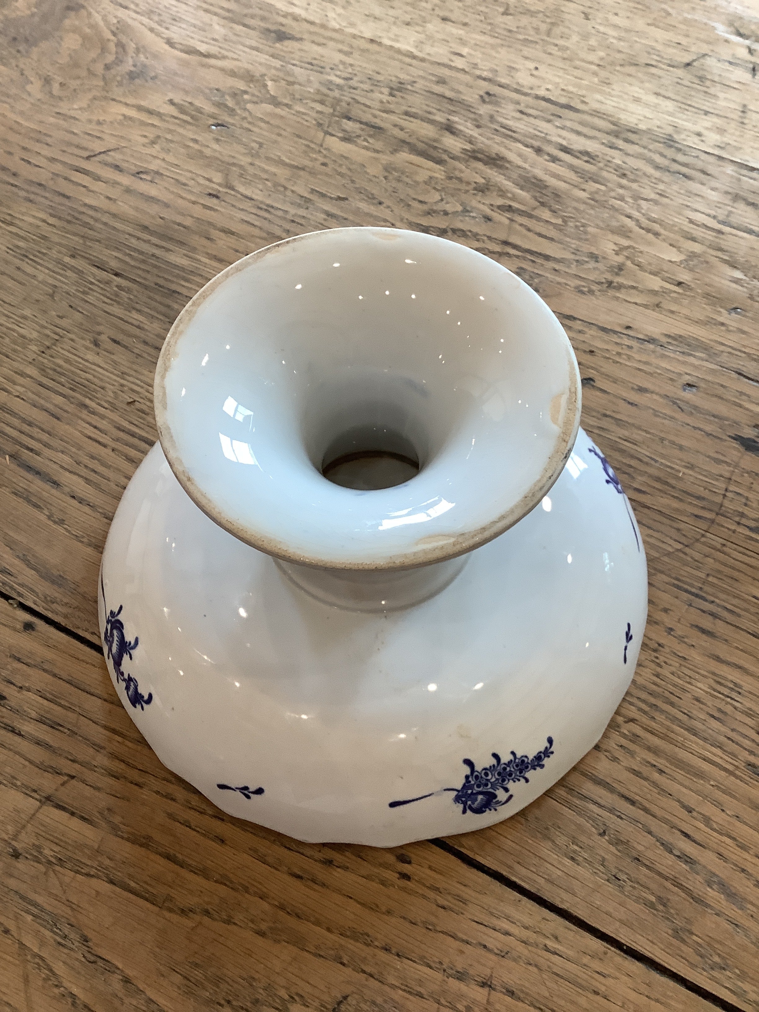 Blue and White Pedestal Stand