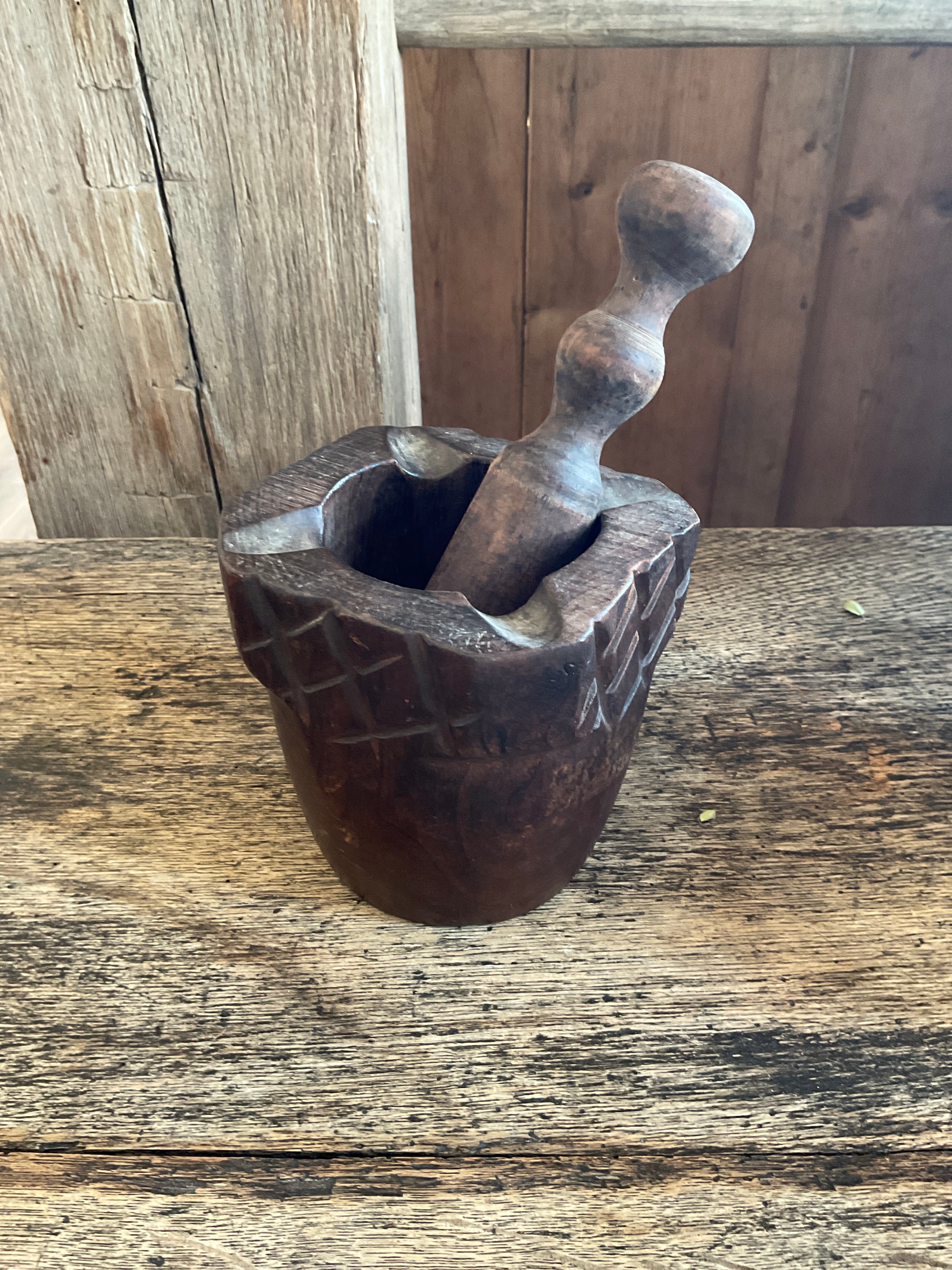 Wood Mortar & Pestle