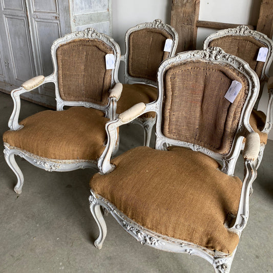 French Louis XV Burlap Chair