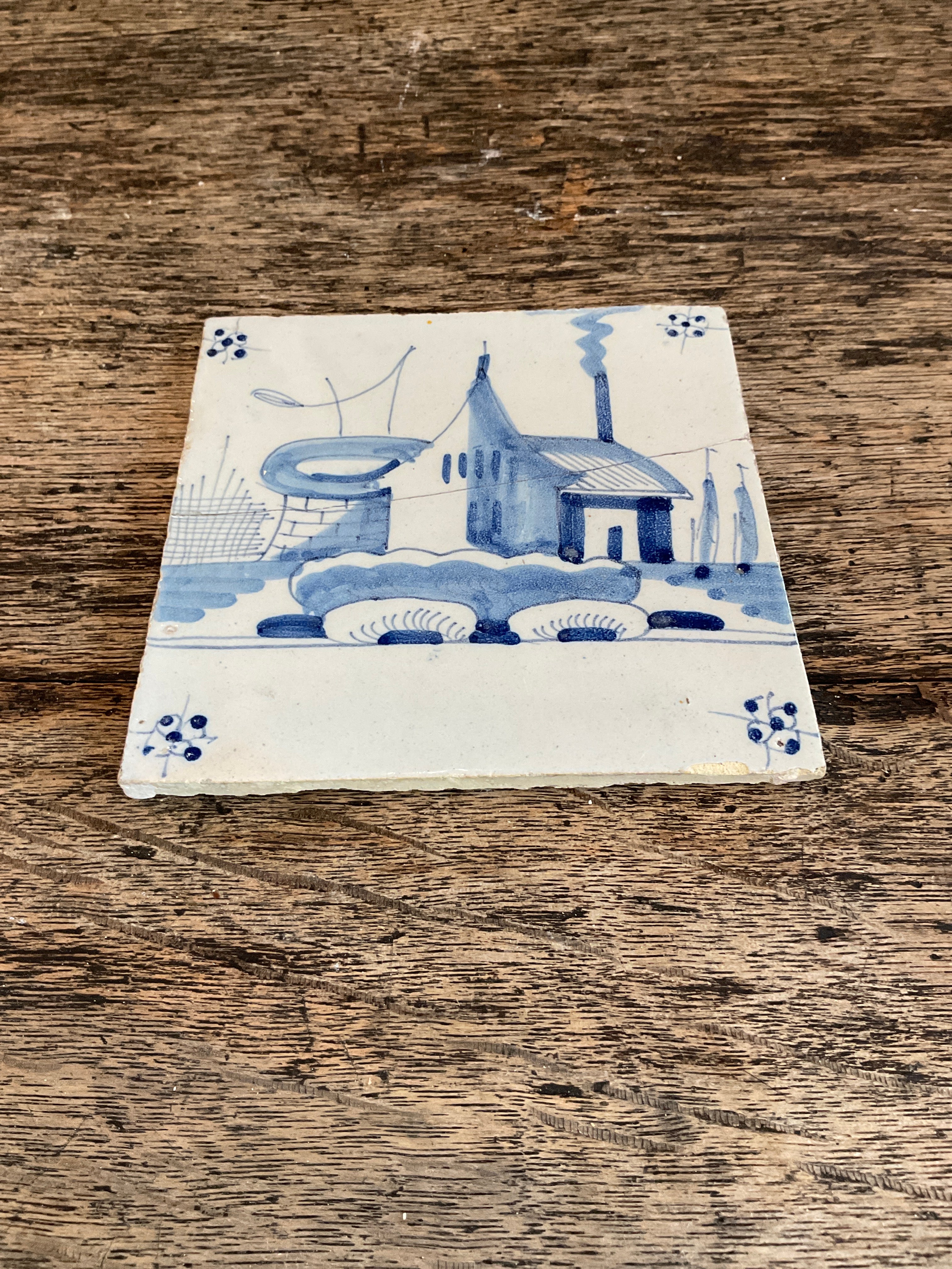 Handpainted Delft Tiles ( broken / repaired)