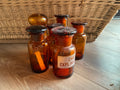 French Amber/Clear Apothecary Jar