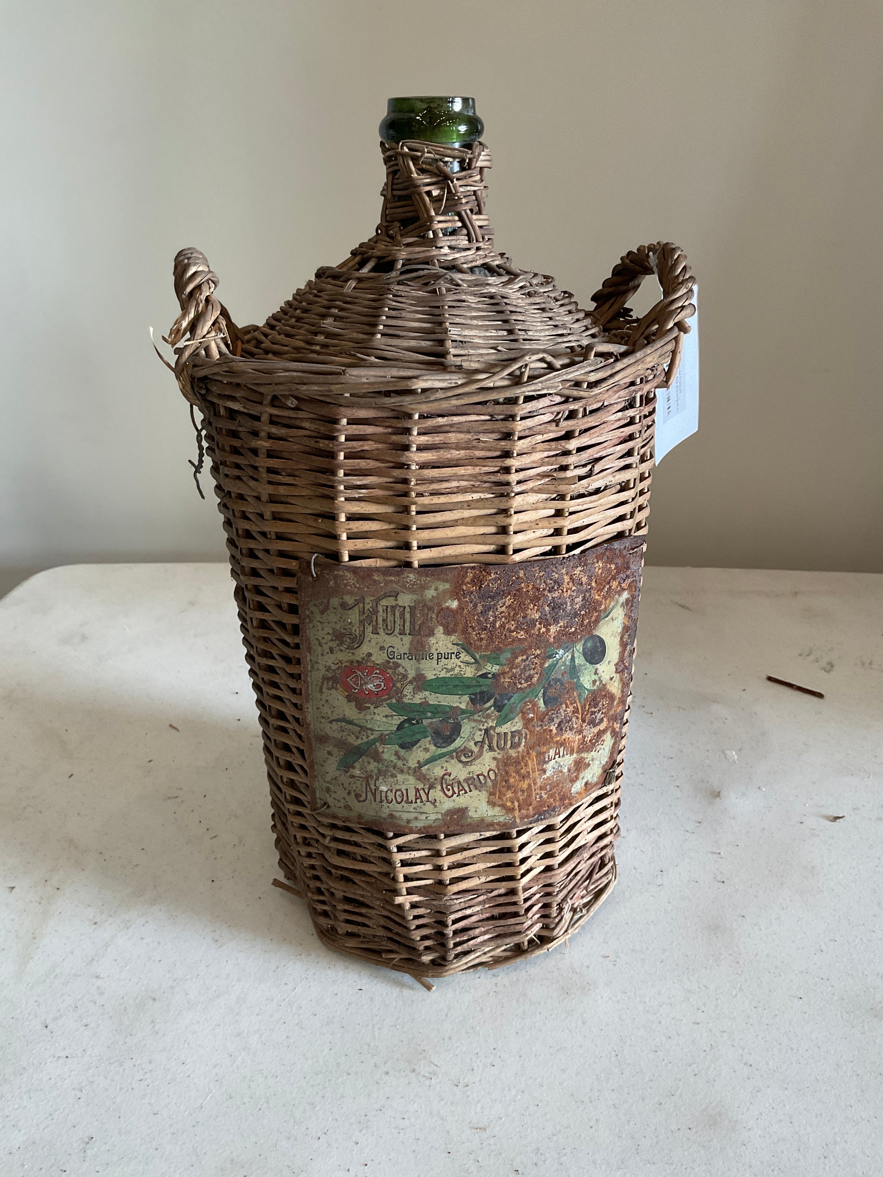 Wicker Olive Oil Demijohn