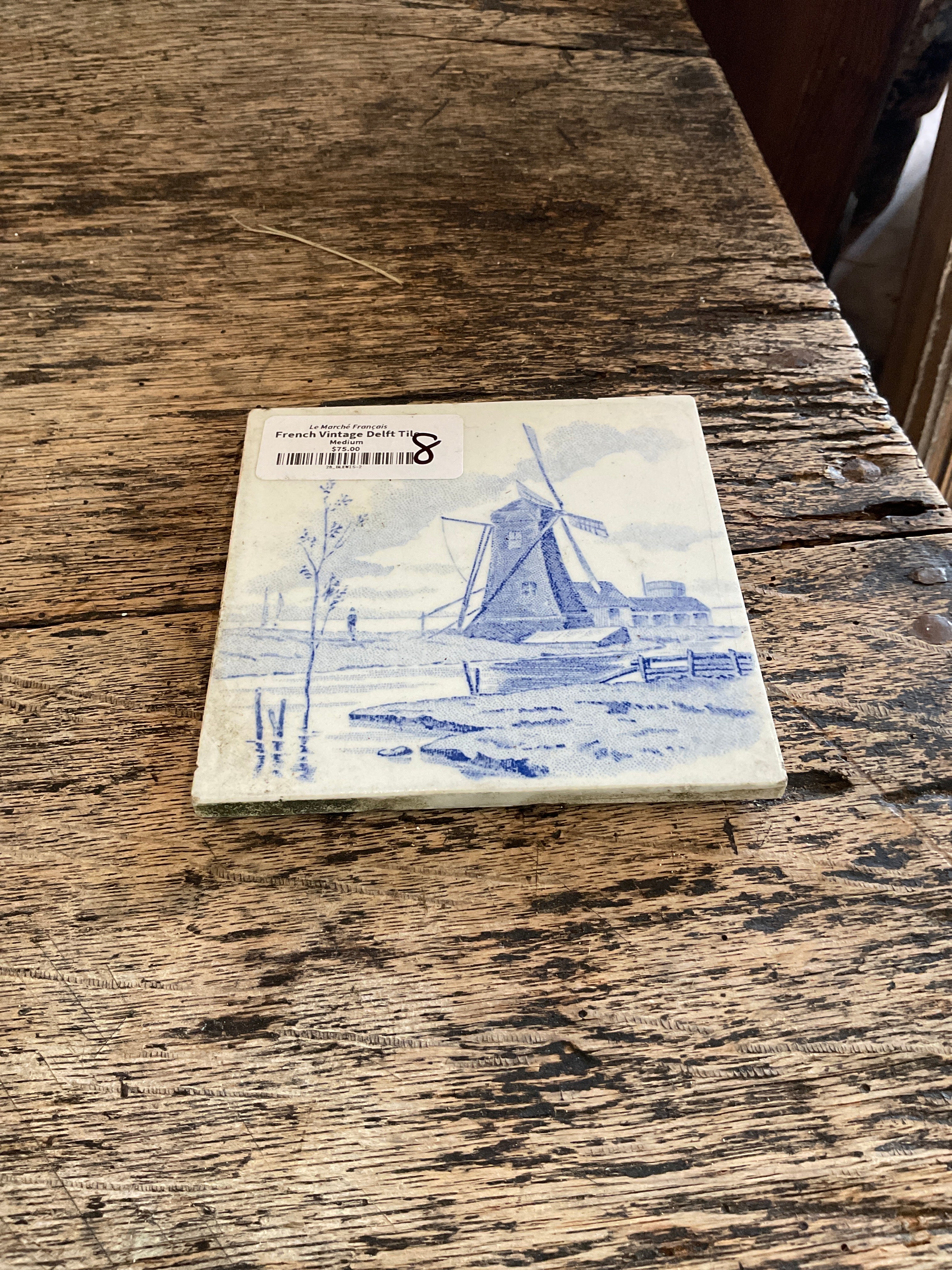 French Vintage Delft Tile