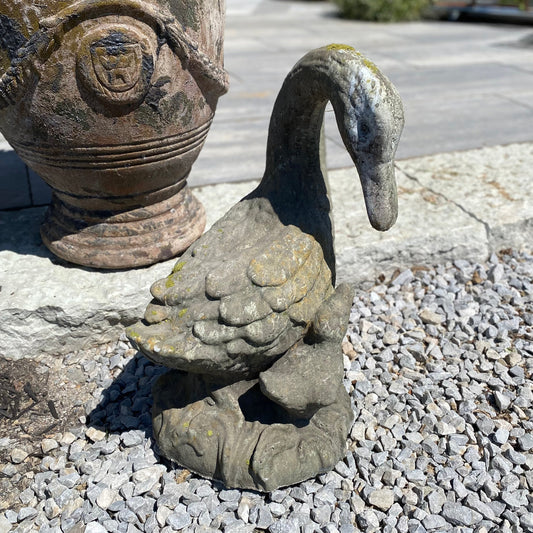French Pair Of Cement Ducks