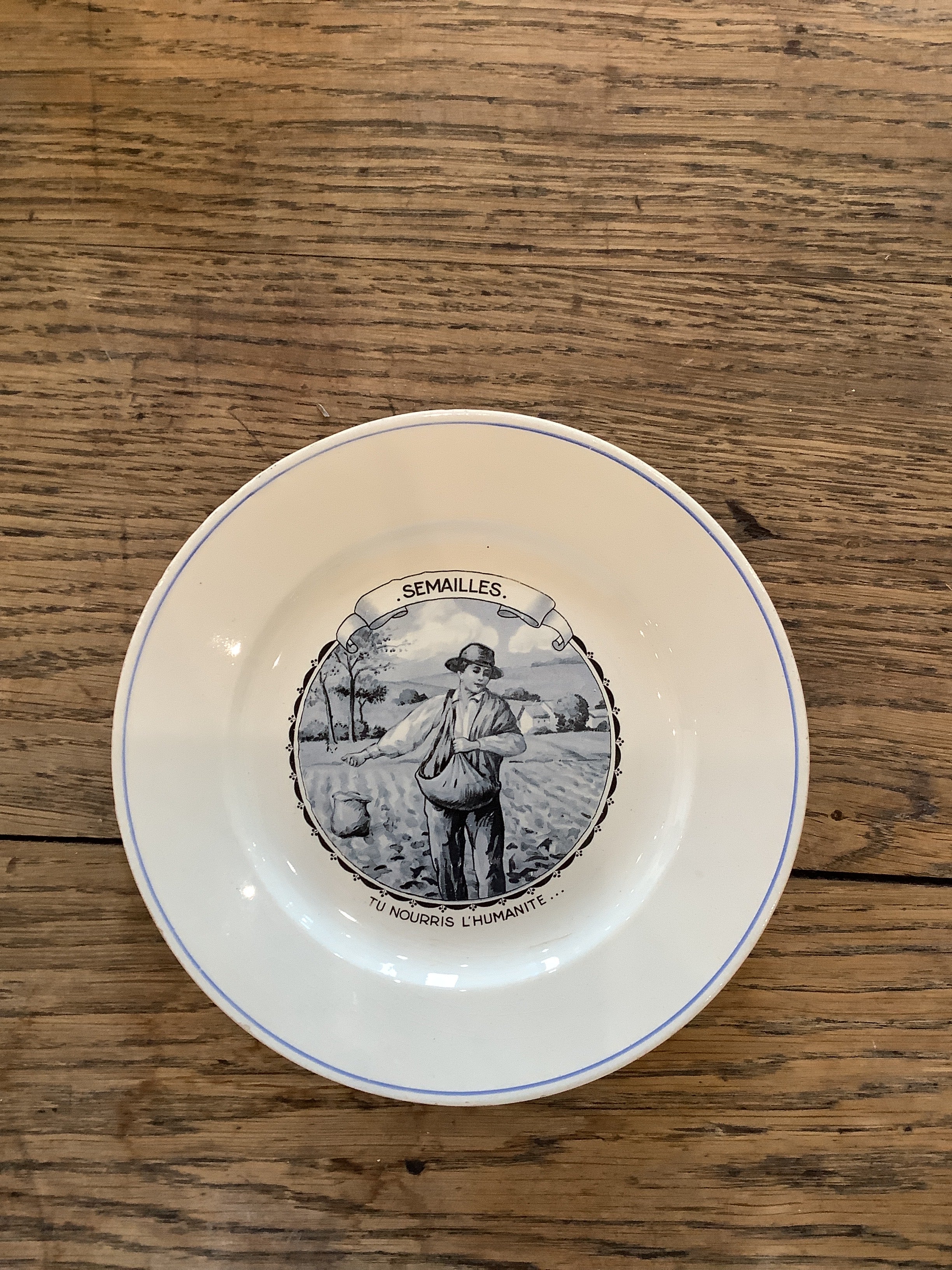 Antique French Parlante (talking) Plate