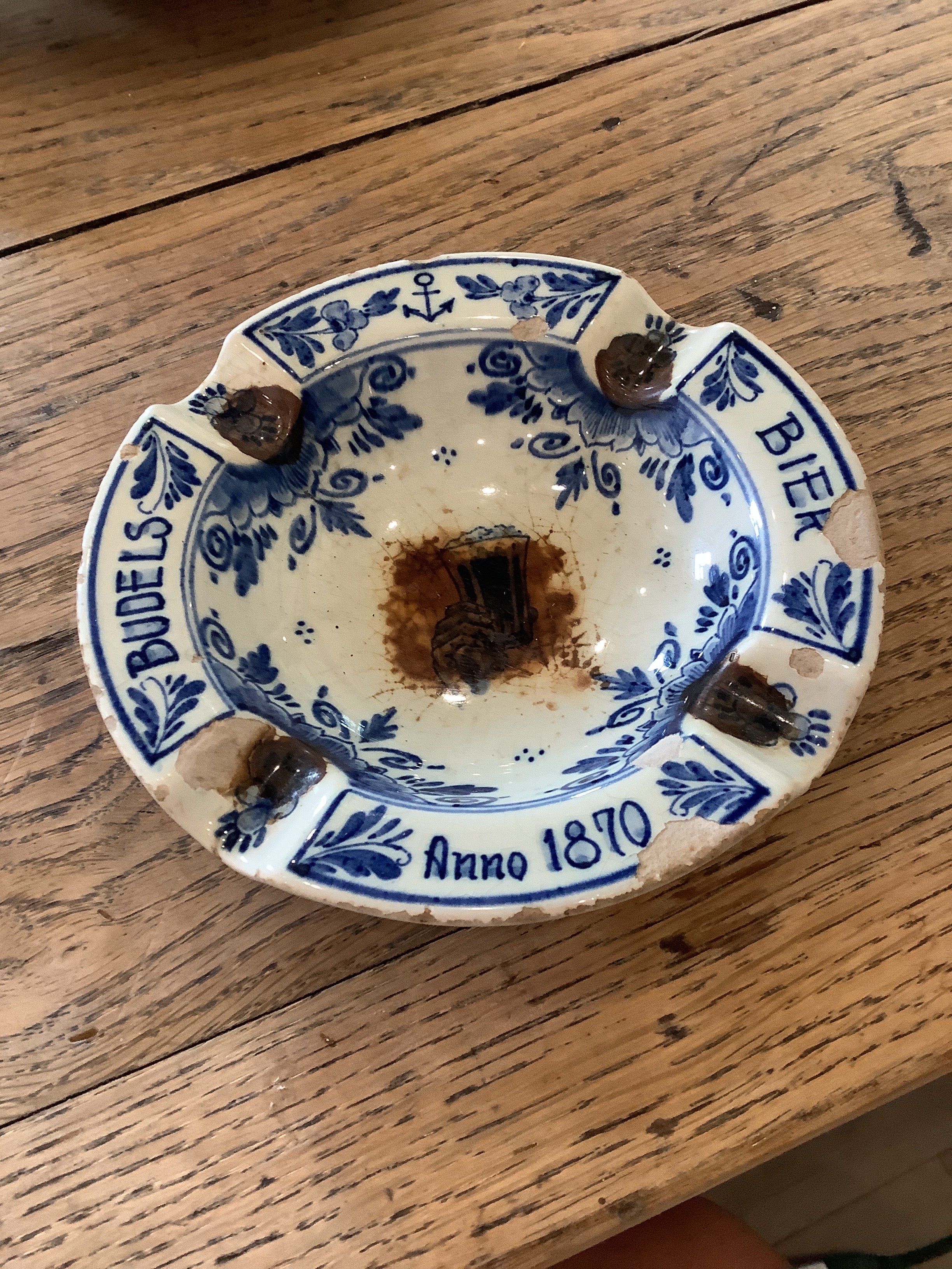 Blue 1870's Ash Tray