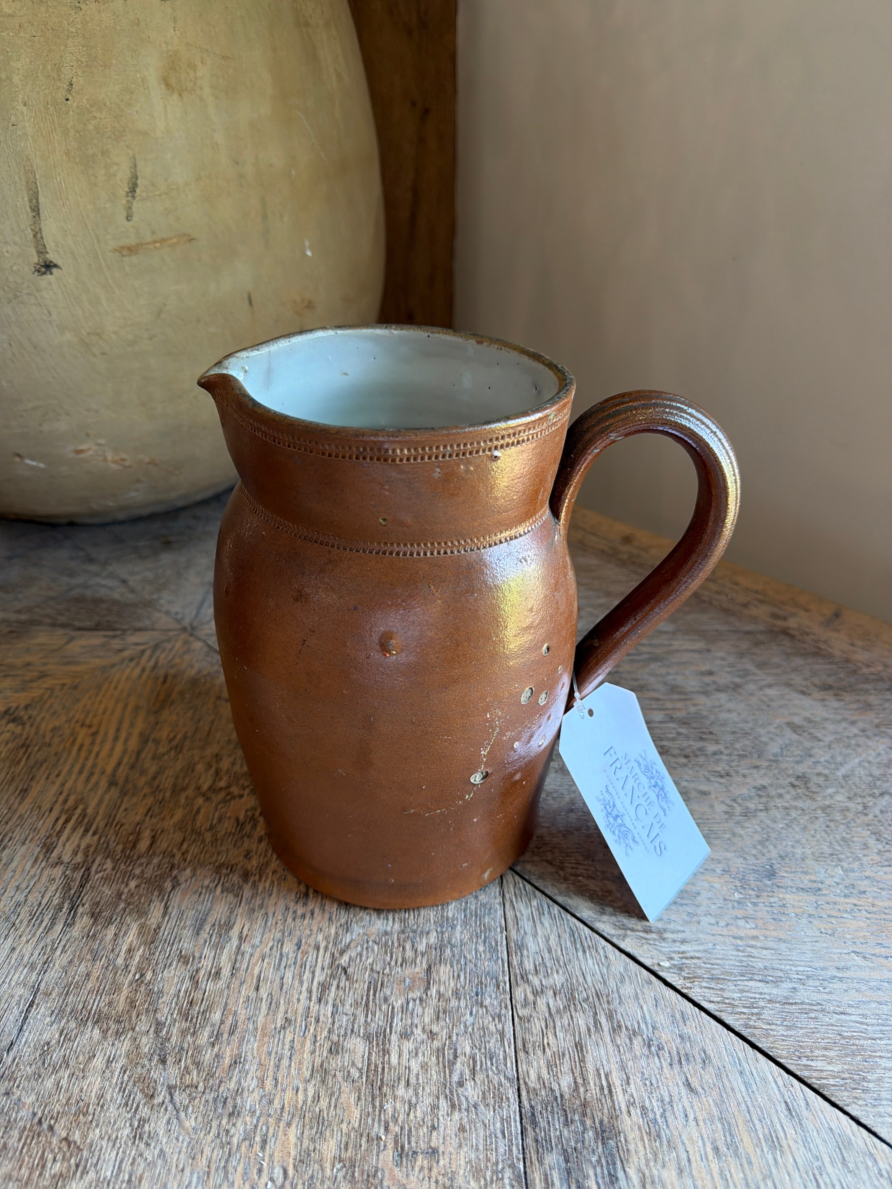 Earthenware Glazed Pottery Pitcher