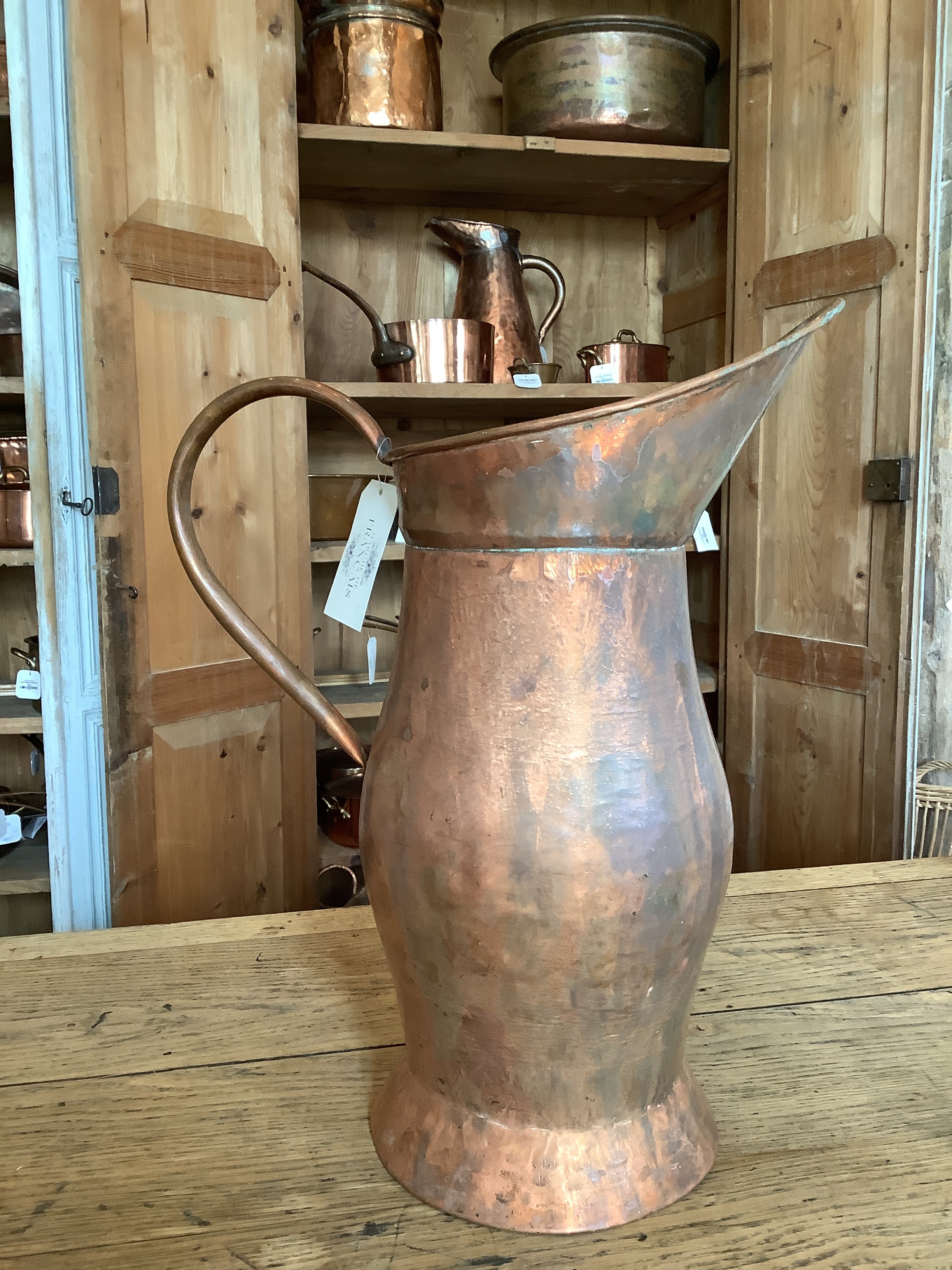 Large Copper Water Pitcher