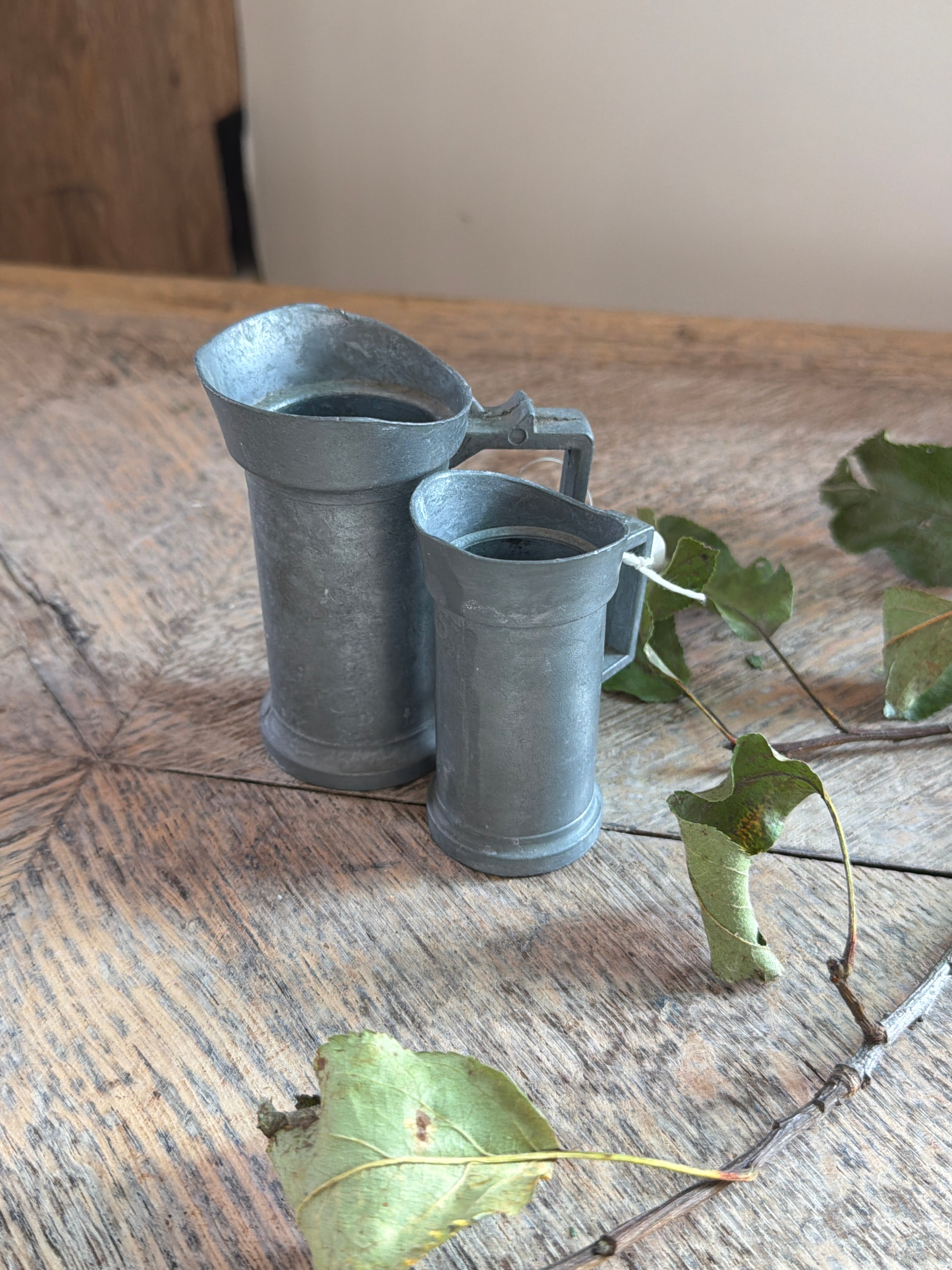 Set of Pewter Measuring Cups