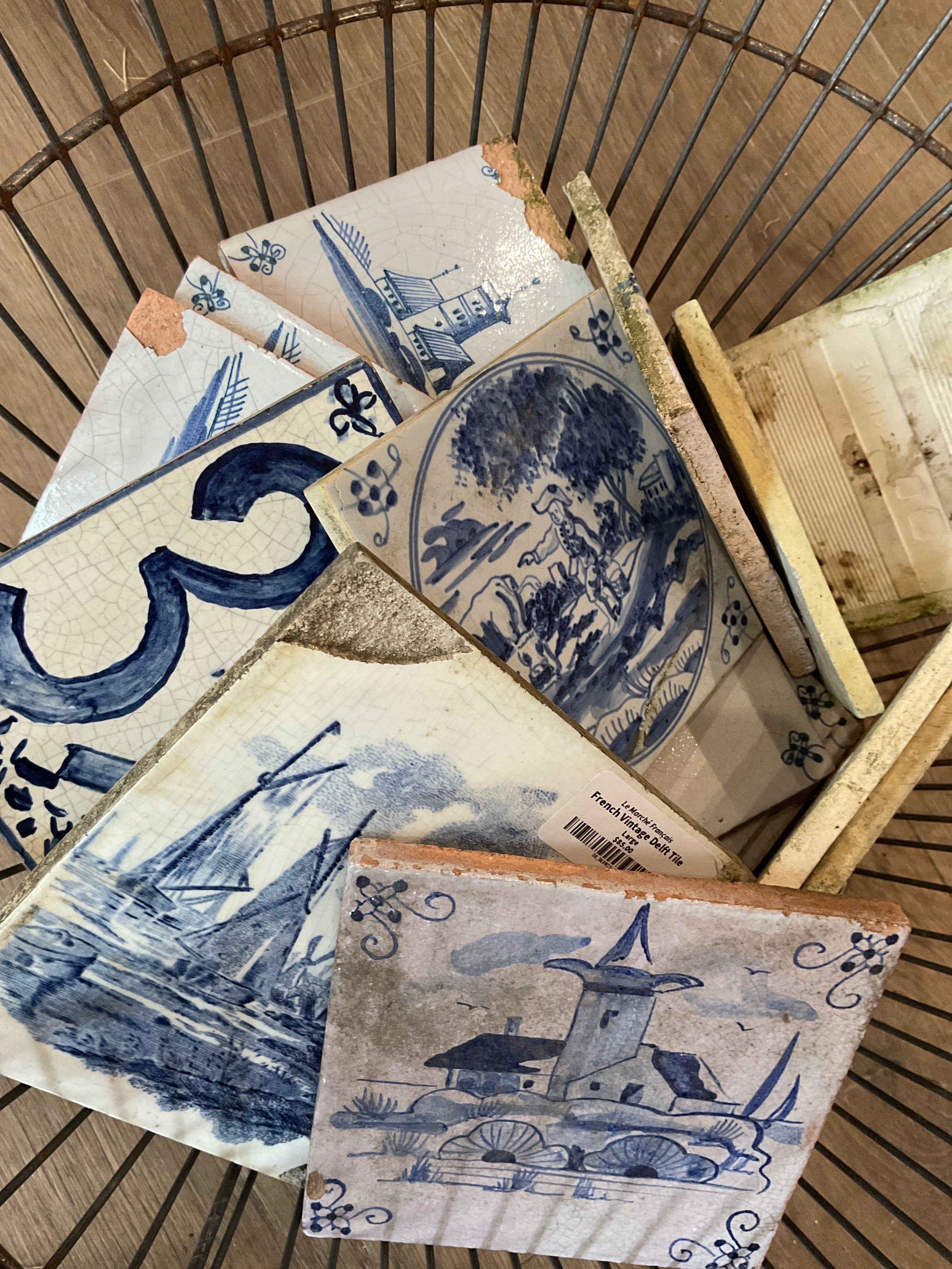 French Vintage Delft Tile