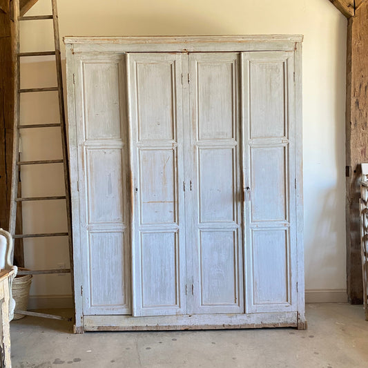 French Gray Pantry Cupboard- 8'H