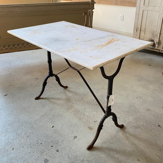 French Marble Topped Bistro Table