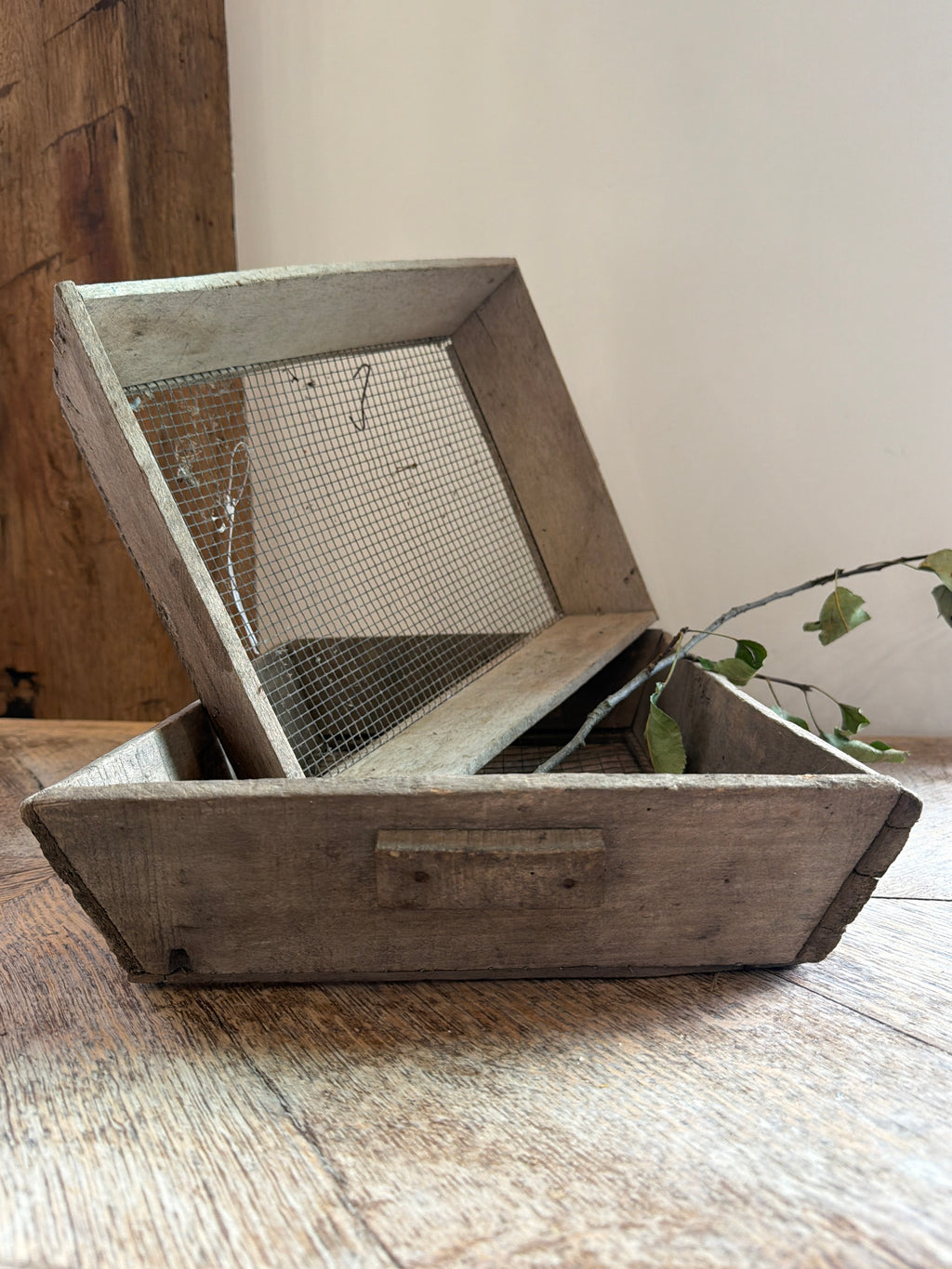 French Rectangular Wood Sifter