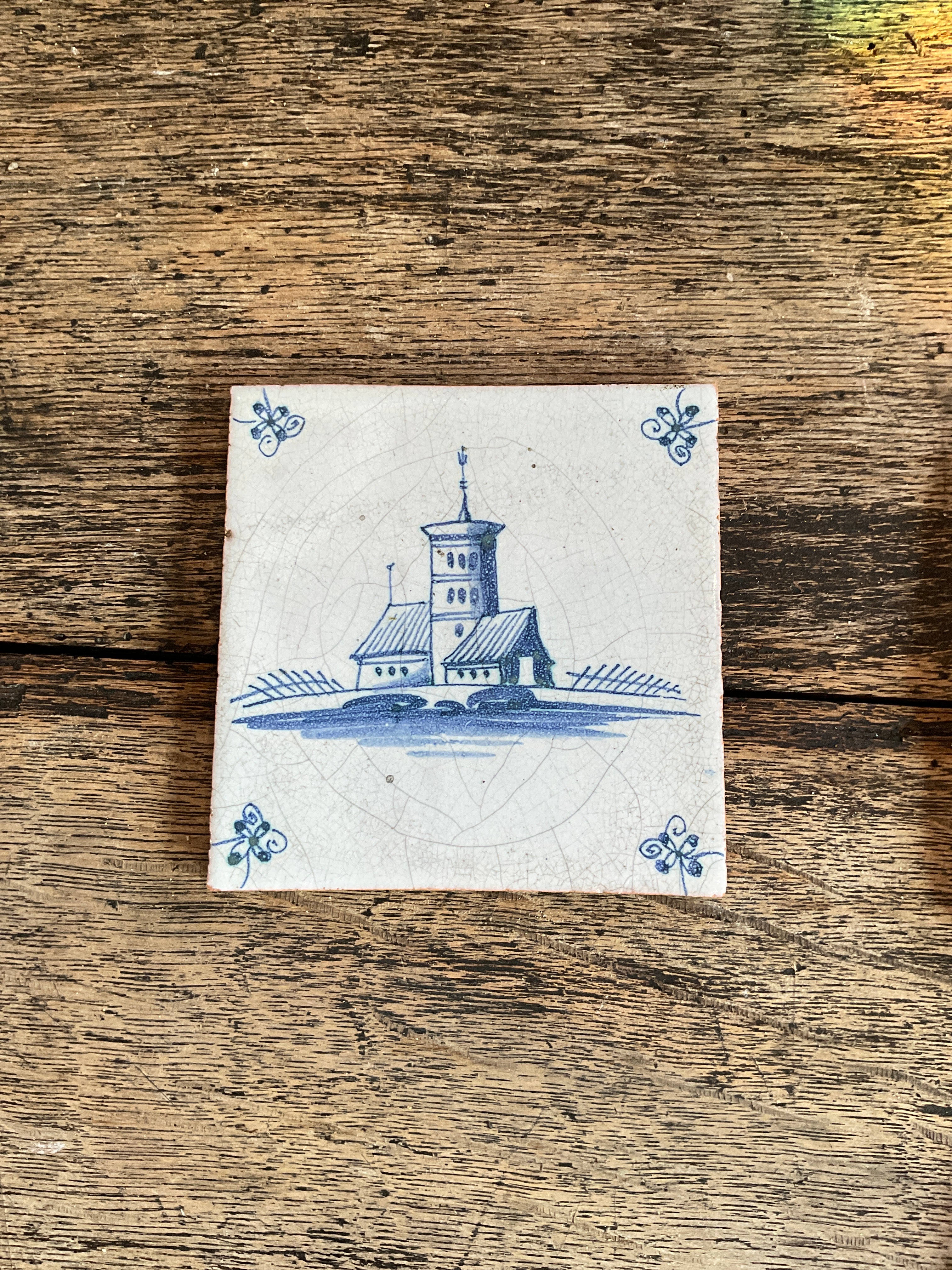 French Vintage Delft Tile