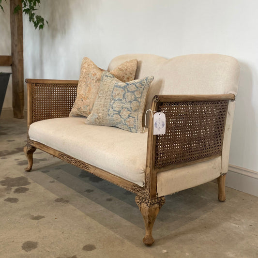 French Settee With Cane Sides