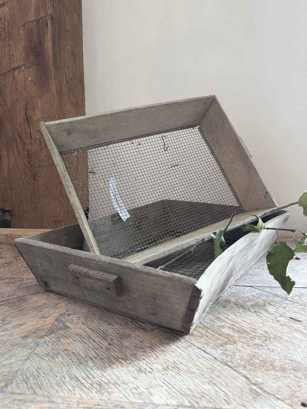French Rectangular Wood Sifter