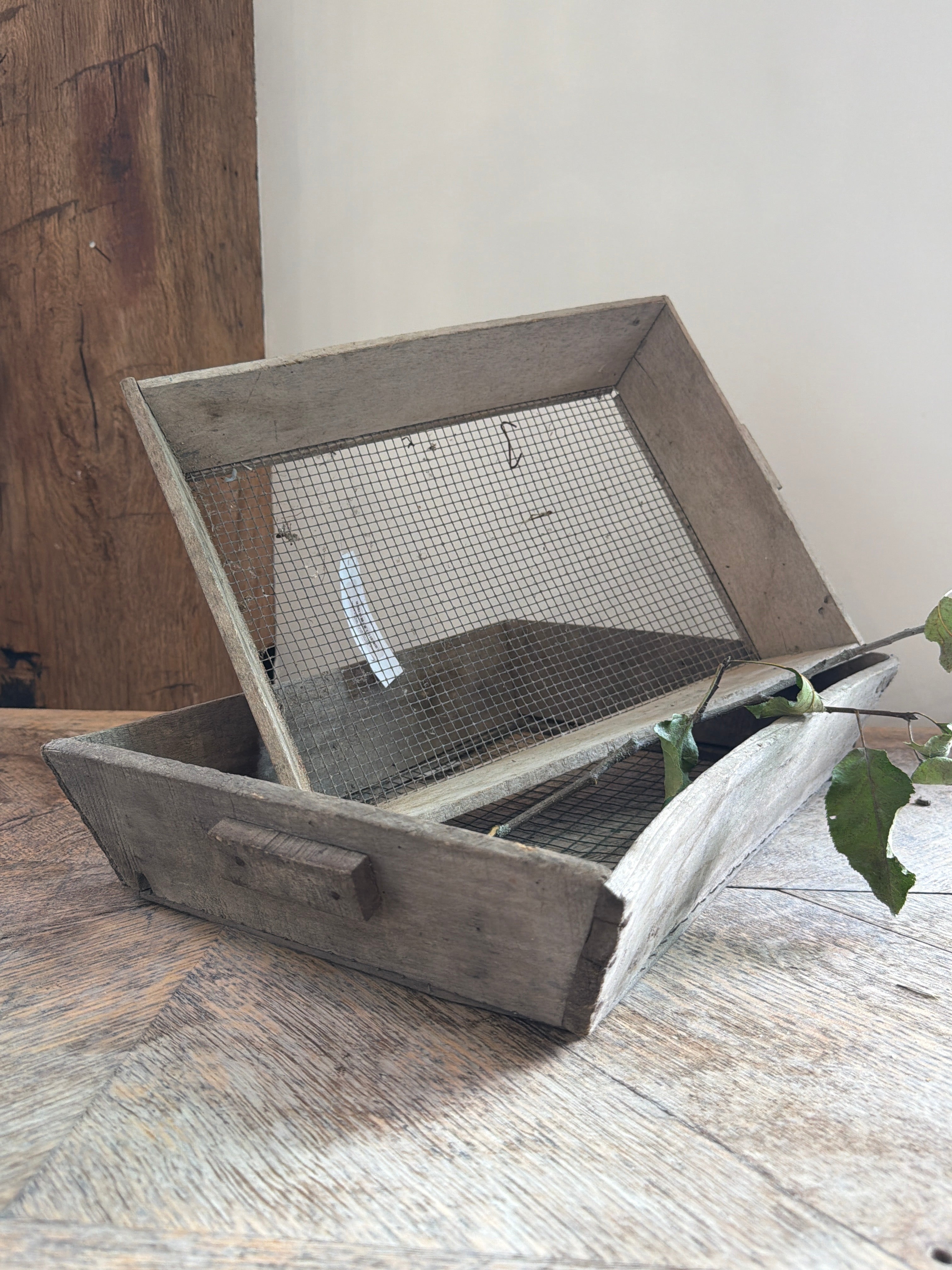 French Rectangular Wood Sifter