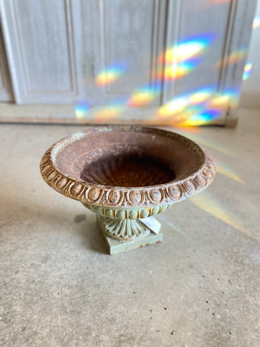 French Sage Green Garden Urn