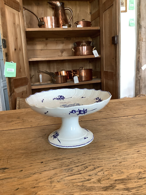 Blue and White Pedestal Stand