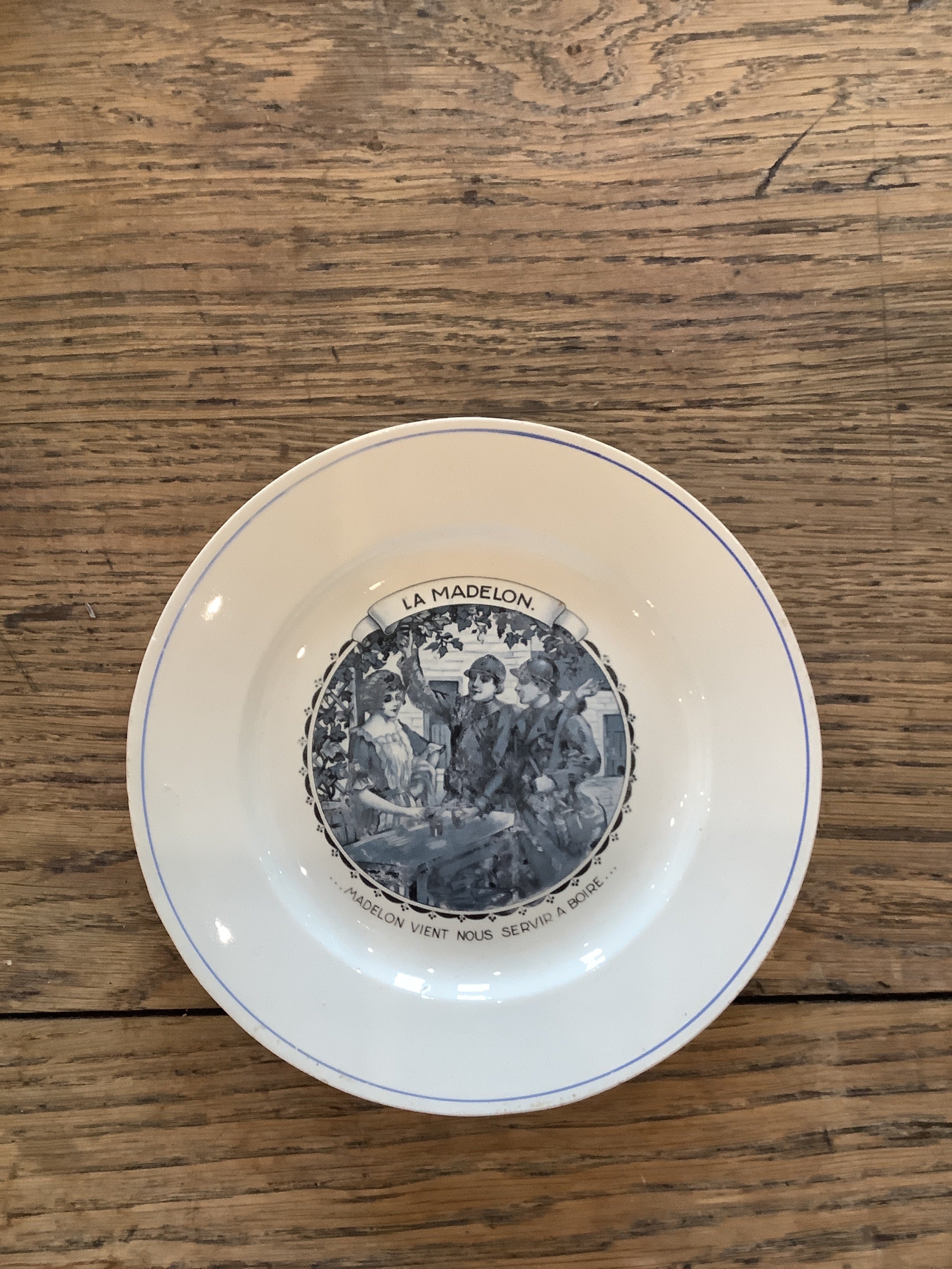 Antique French Parlante (talking) Plate