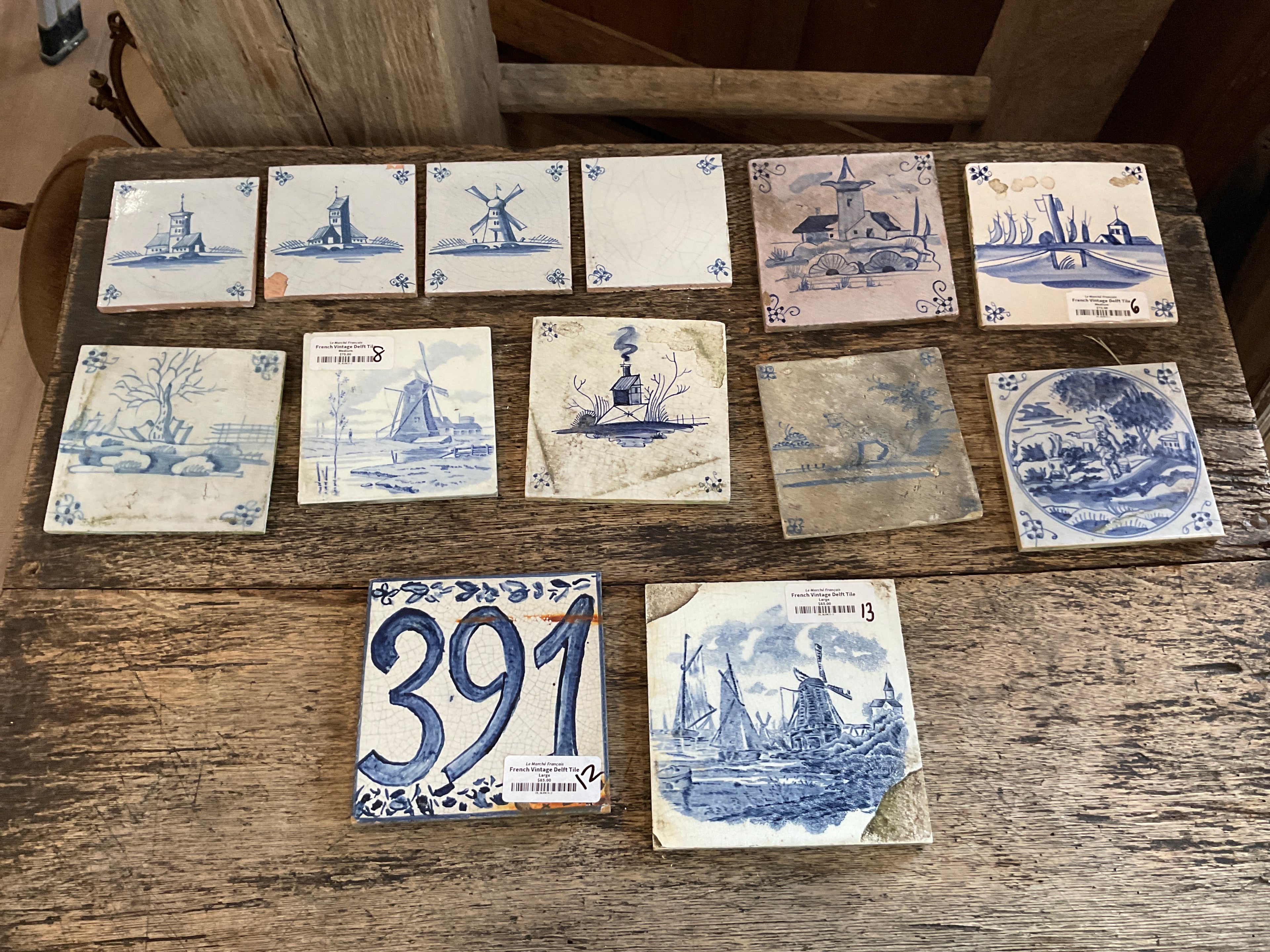 French Vintage Delft Tile