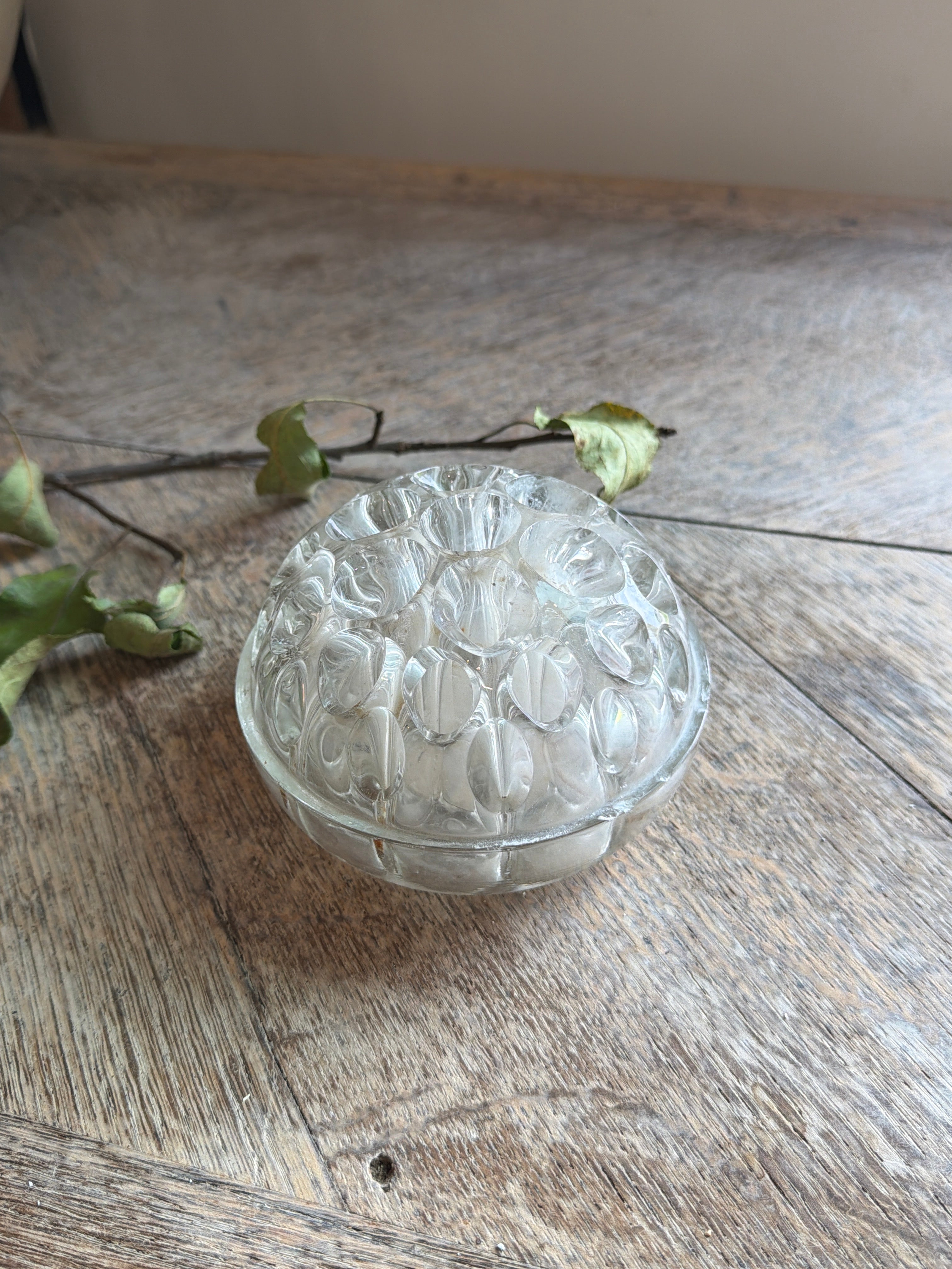French Glass Flower Frog