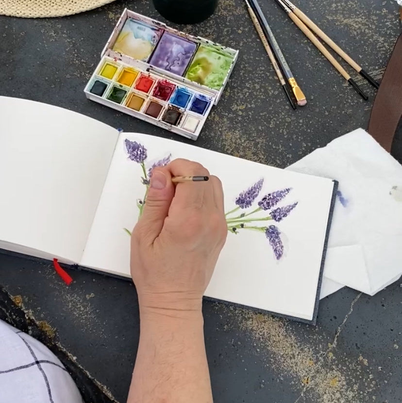 Watercoloring Amongst The Lavender with Teresa Litty