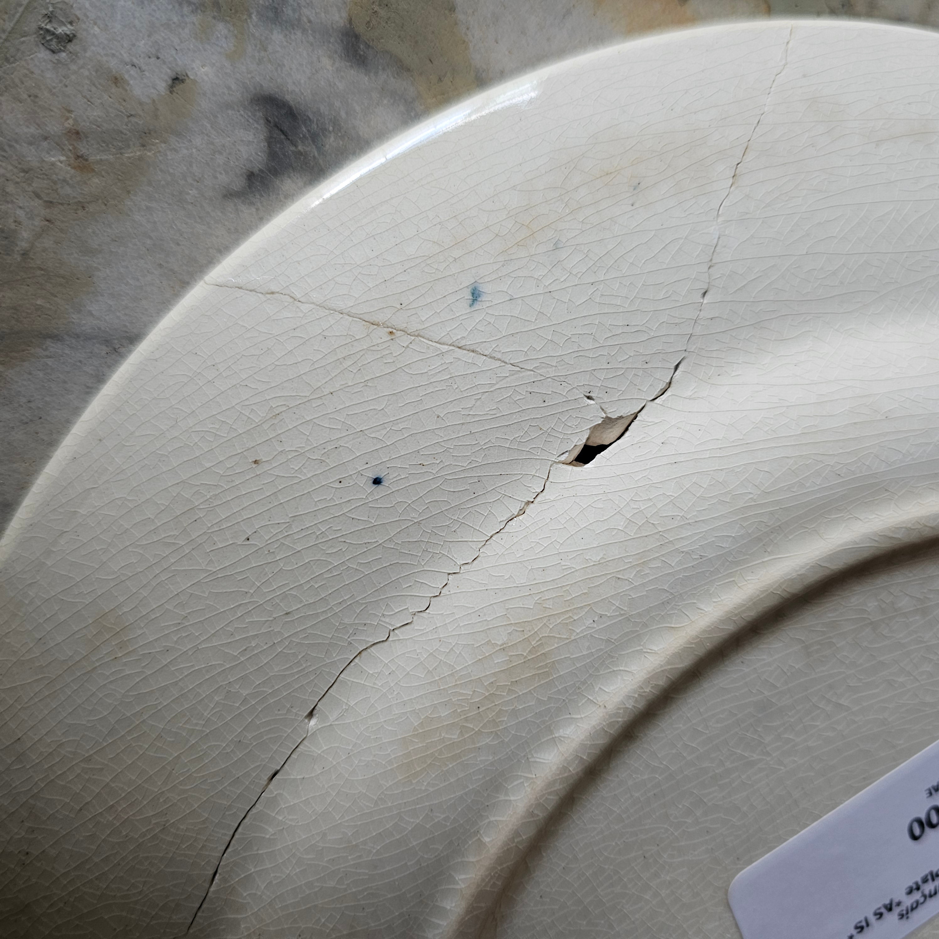Blue Transferware Plate *AS IS*