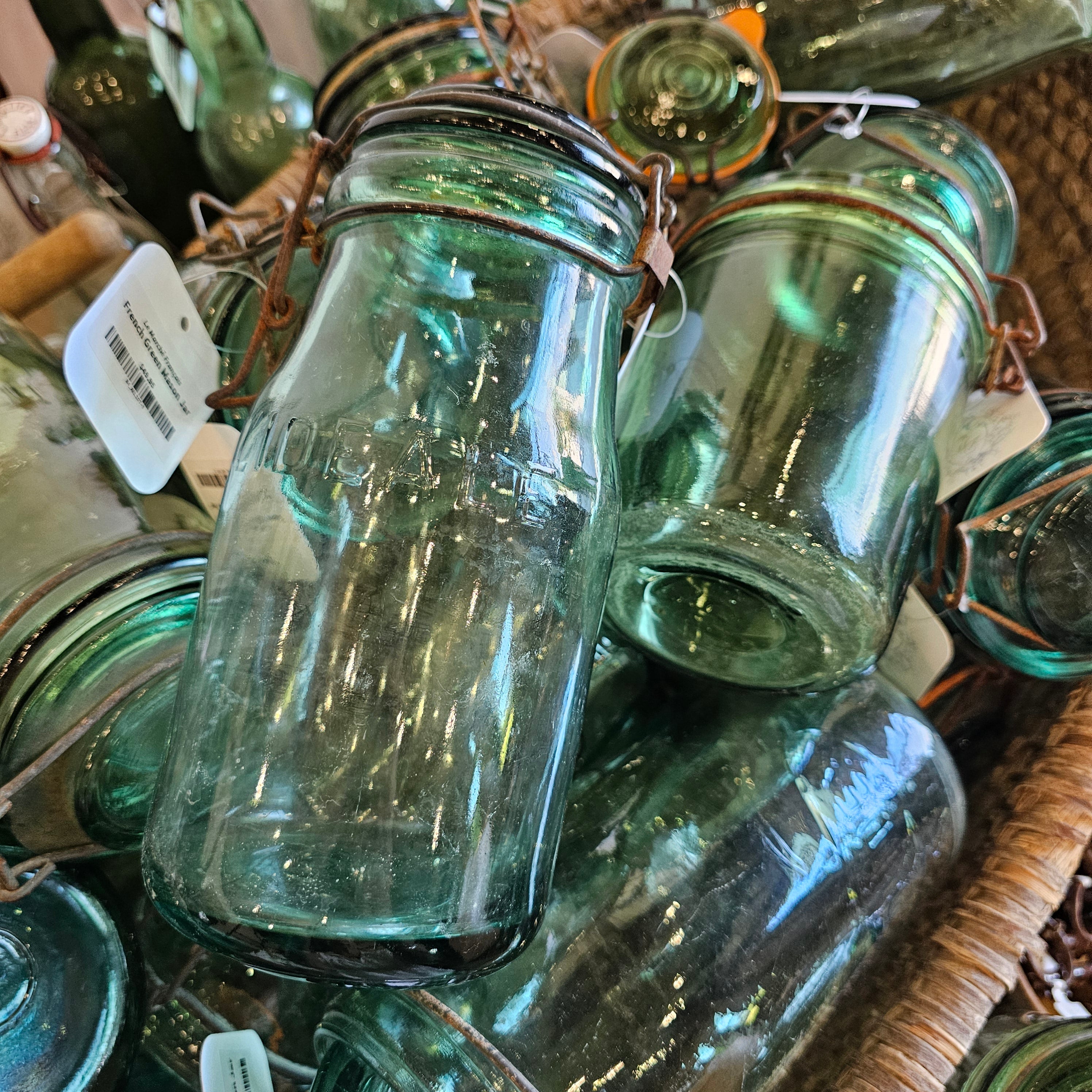 French Green Mason Jar