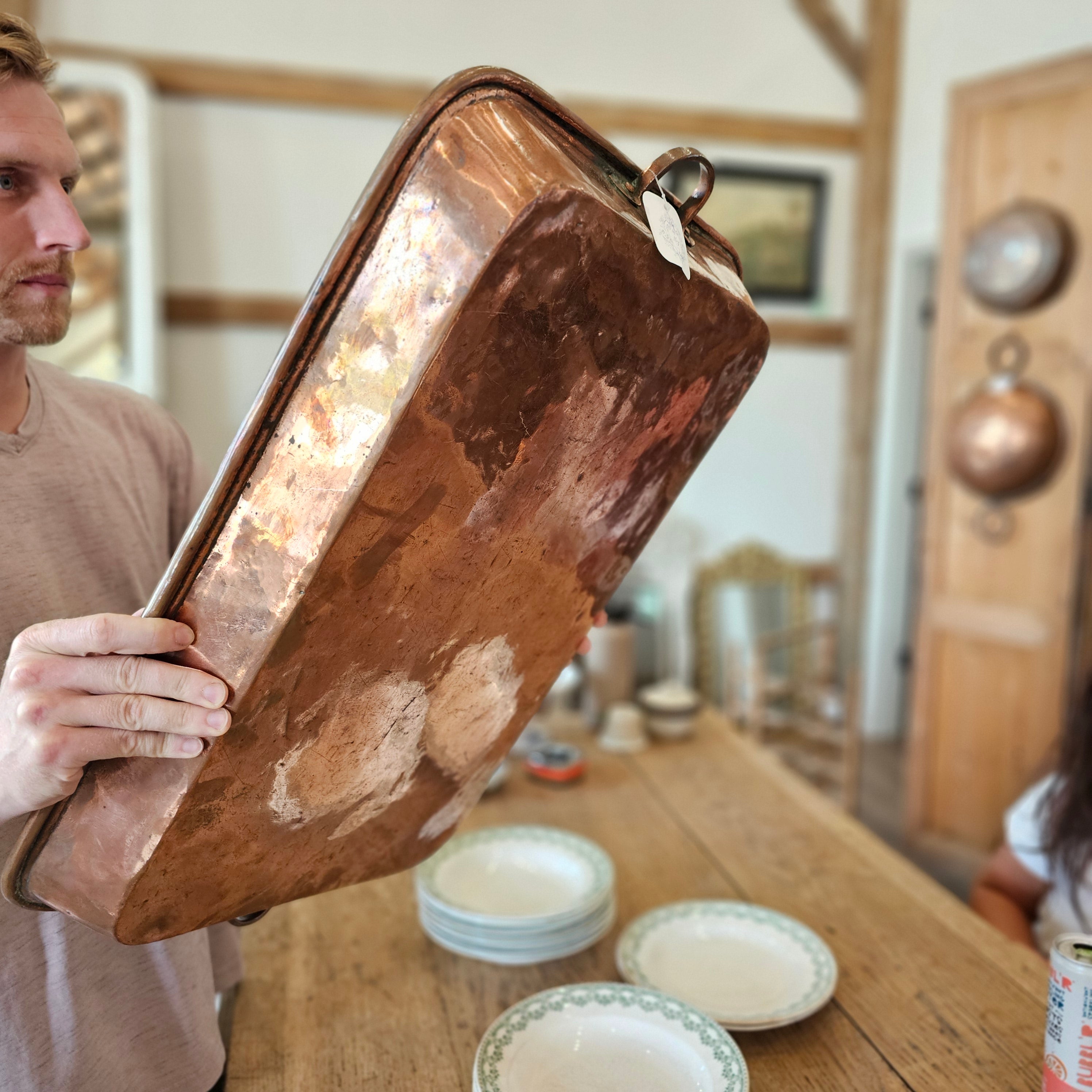 Large Copper Roasting Pan