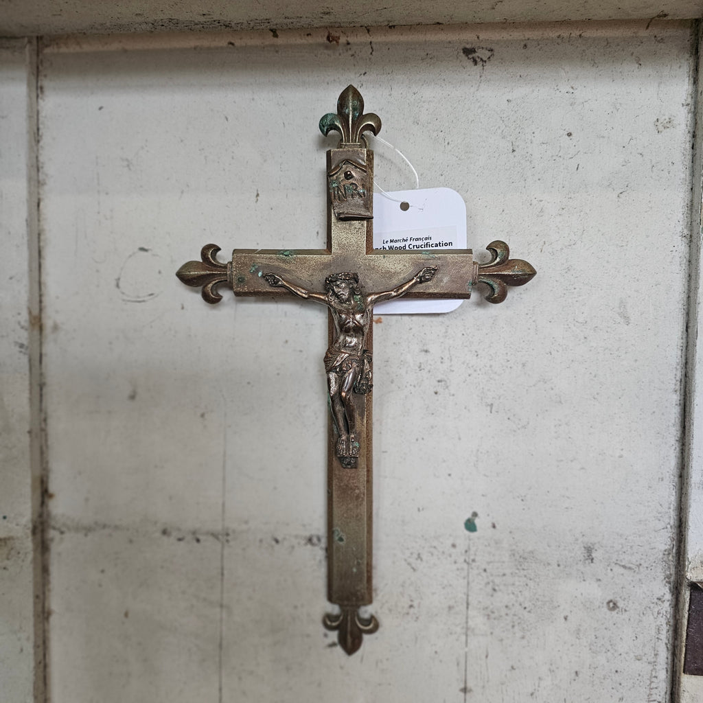 French Brass Crucifix