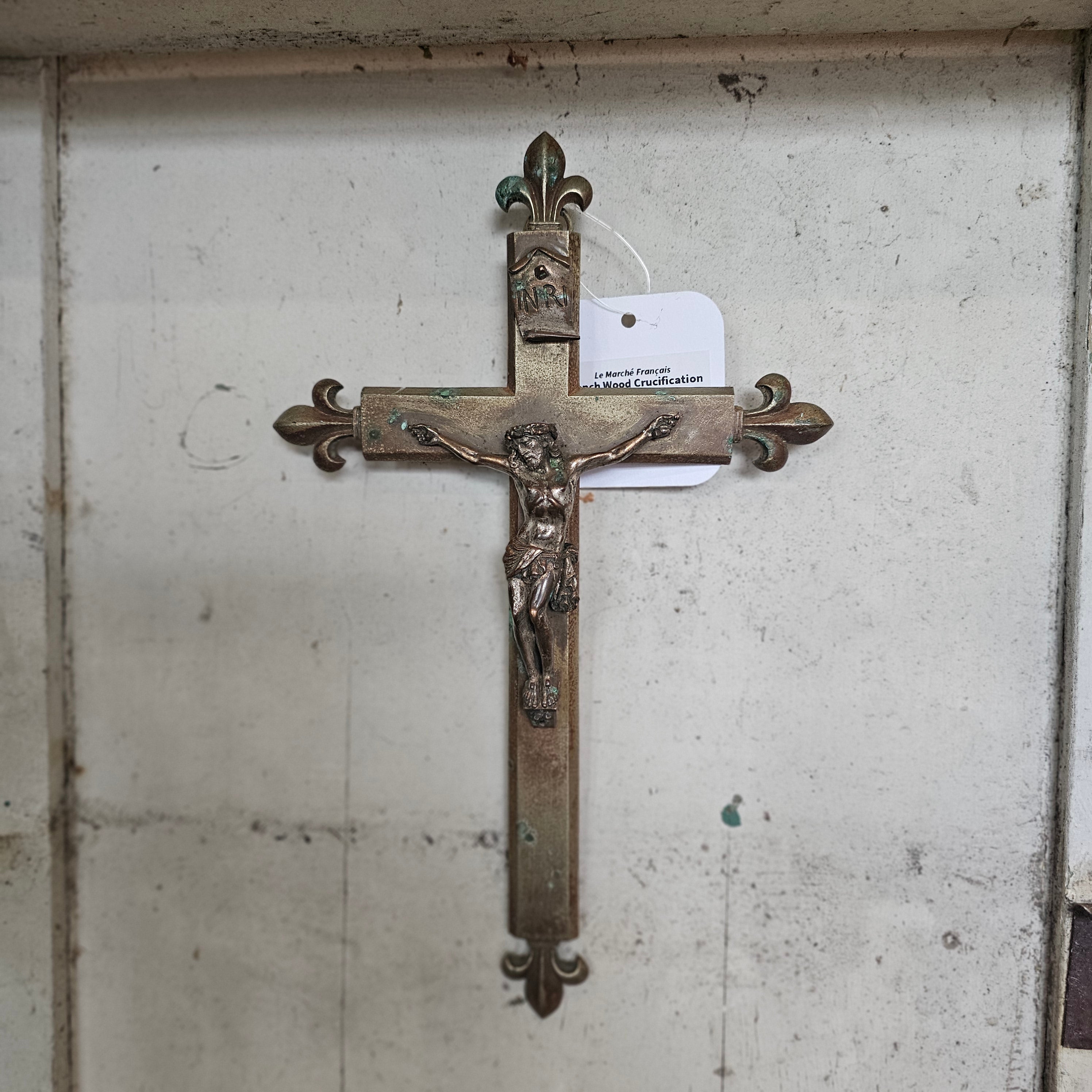 French Brass Crucifix