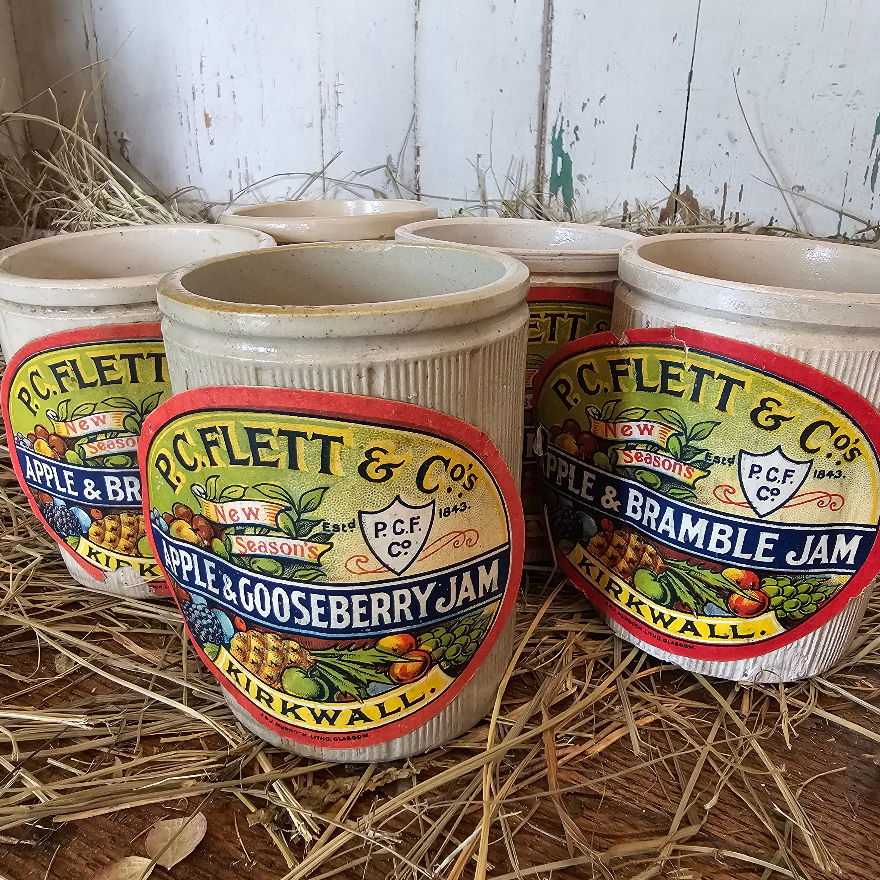 English Marmalade Pot with Labels