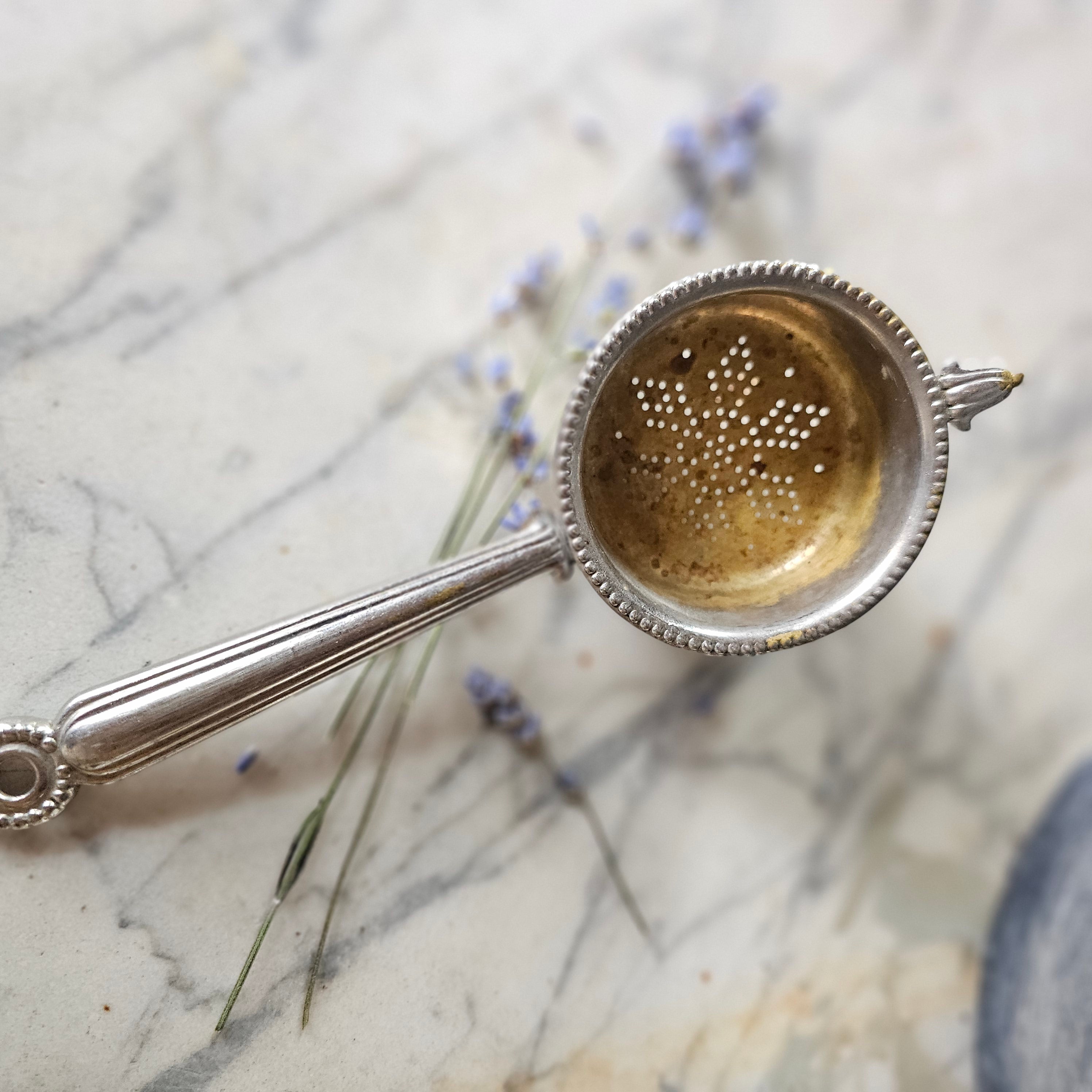 Silverplate Tea Strainer with Handle