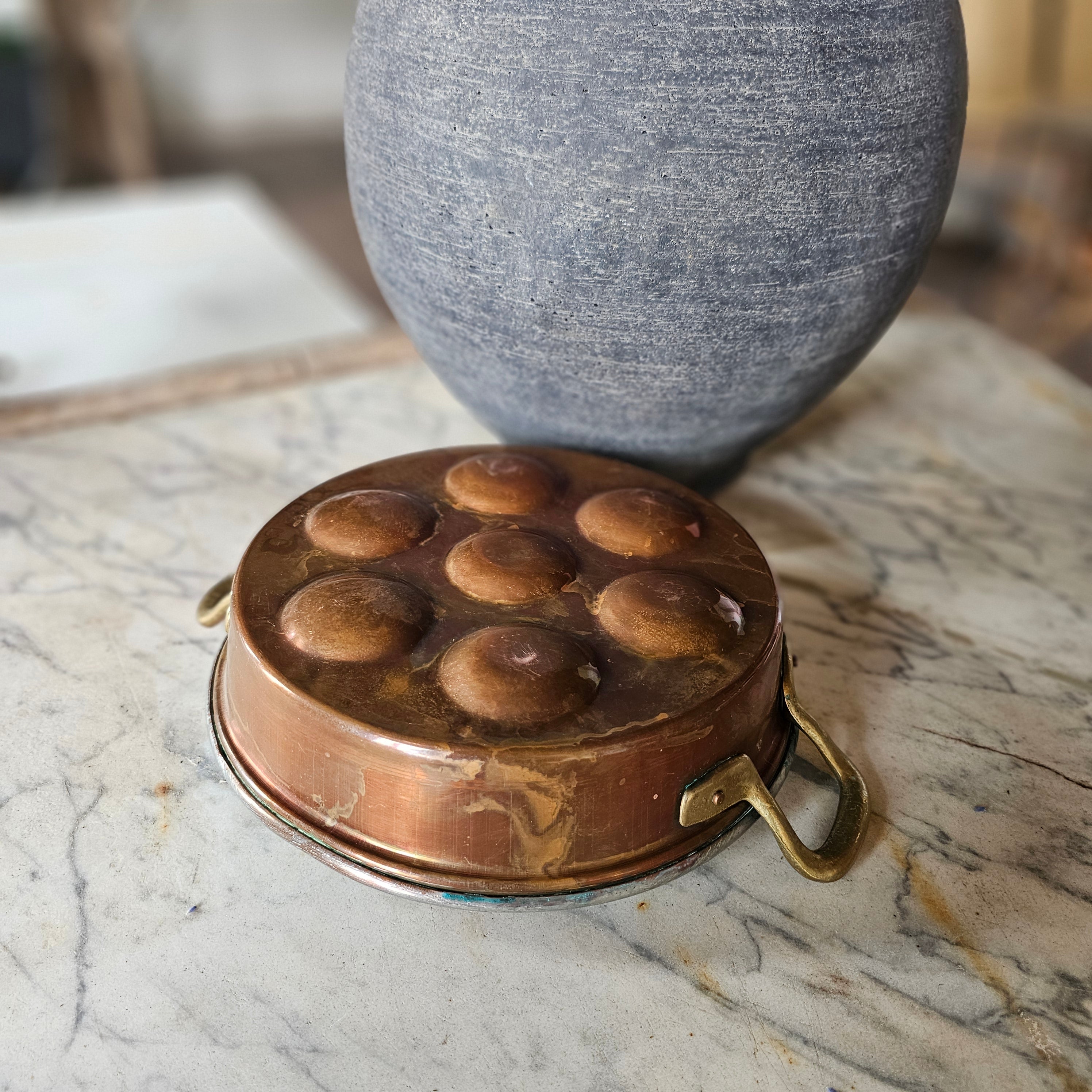 Copper Egg Poacher Pan