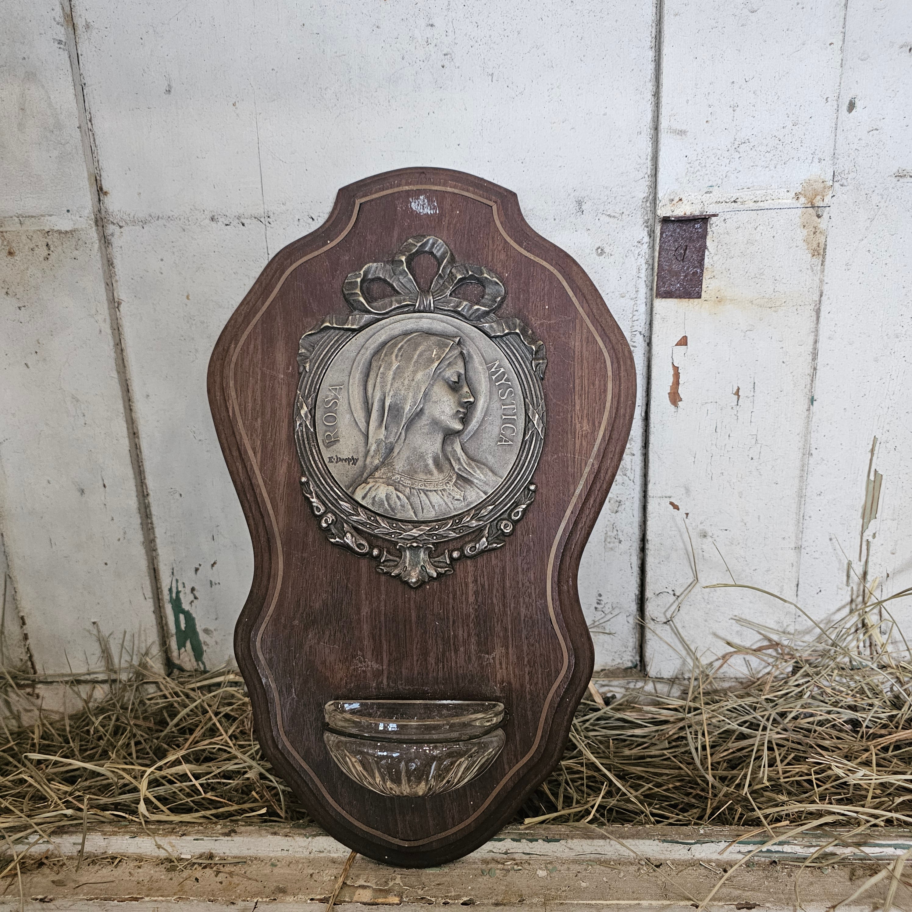 French Holy Water Plaque