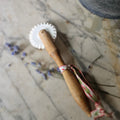 Porcelain and Wood Pie Crimper
