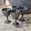 Set of 4 Pewter Apertif Cups
