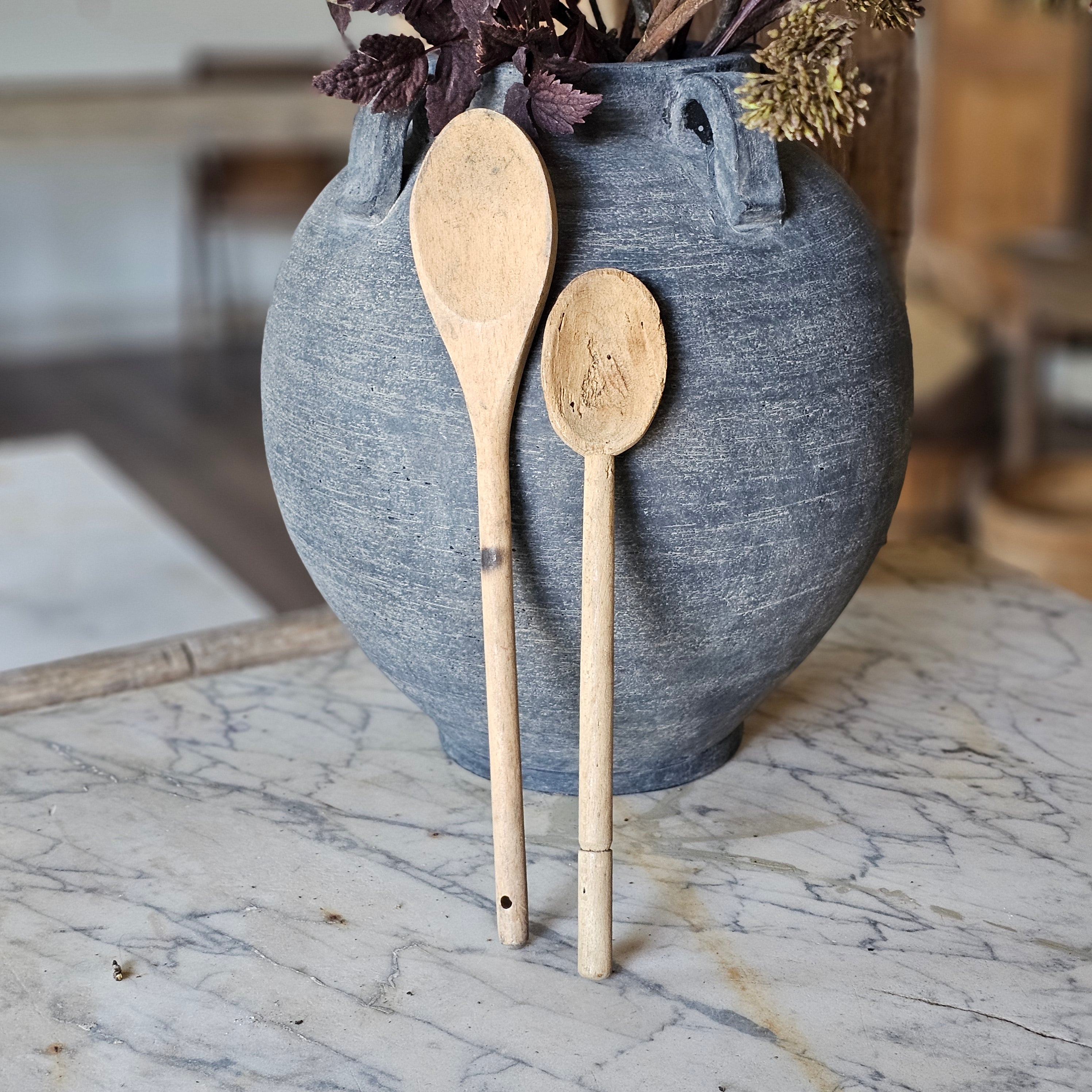 Pair of Wooden Bakery Spoons